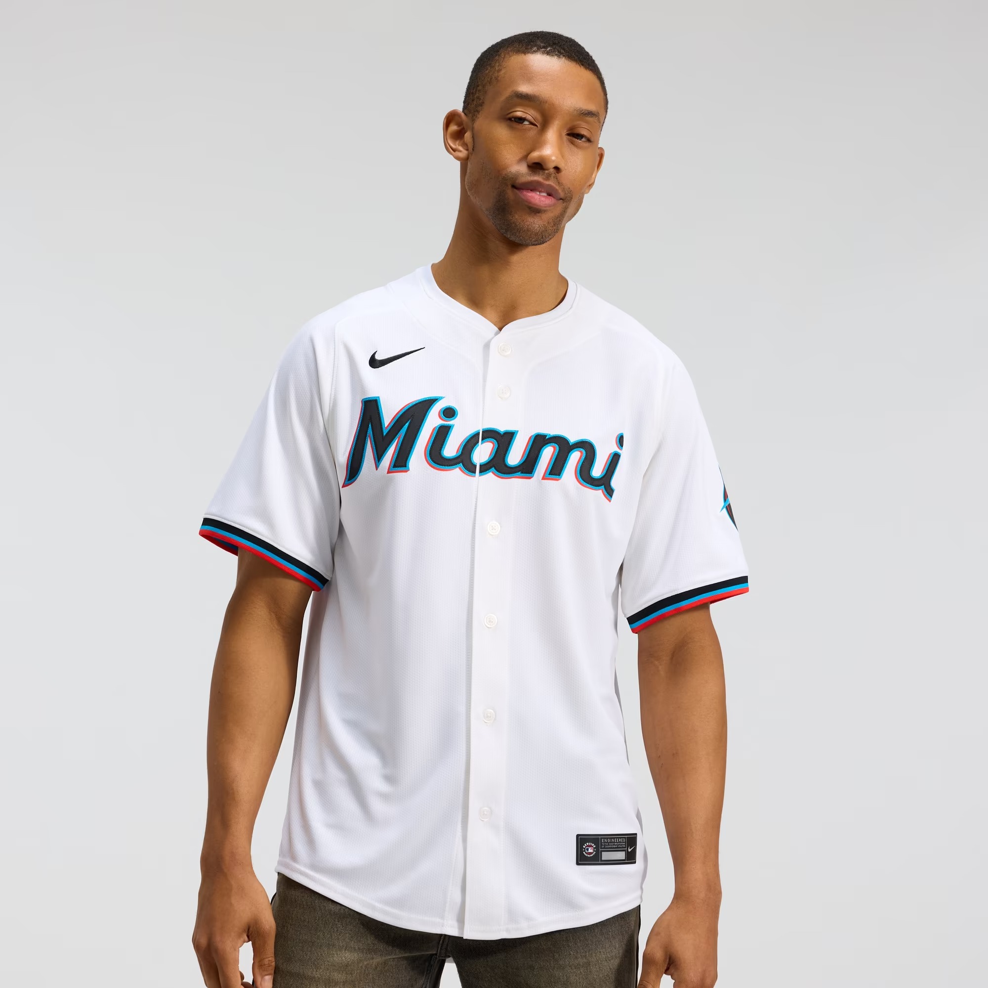Hunk Wear - Miami Marlins Nike Home Limited Jersey - White
