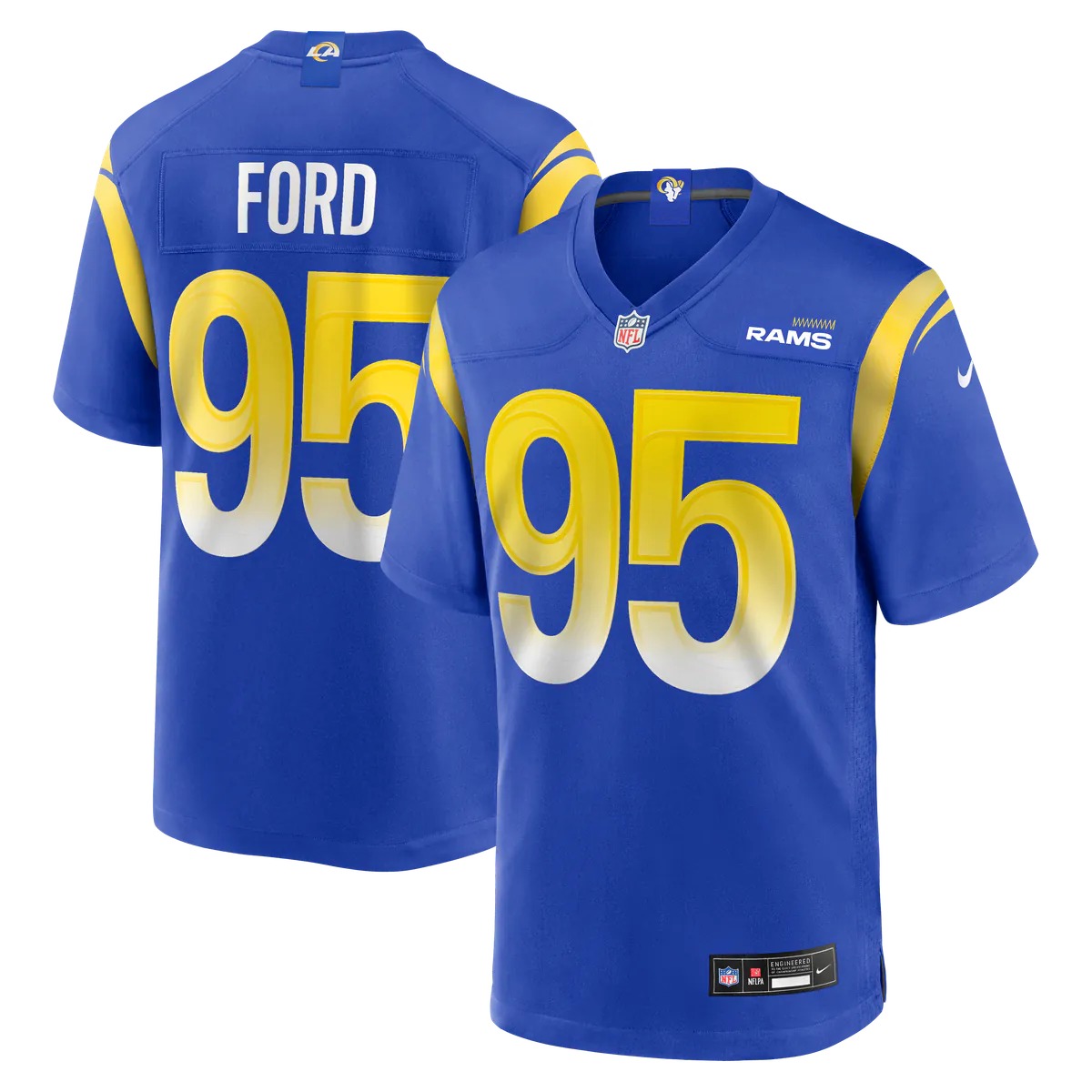 Hunk Wear - Poona Ford Los Angeles Rams Nike Team Game Jersey - Royal