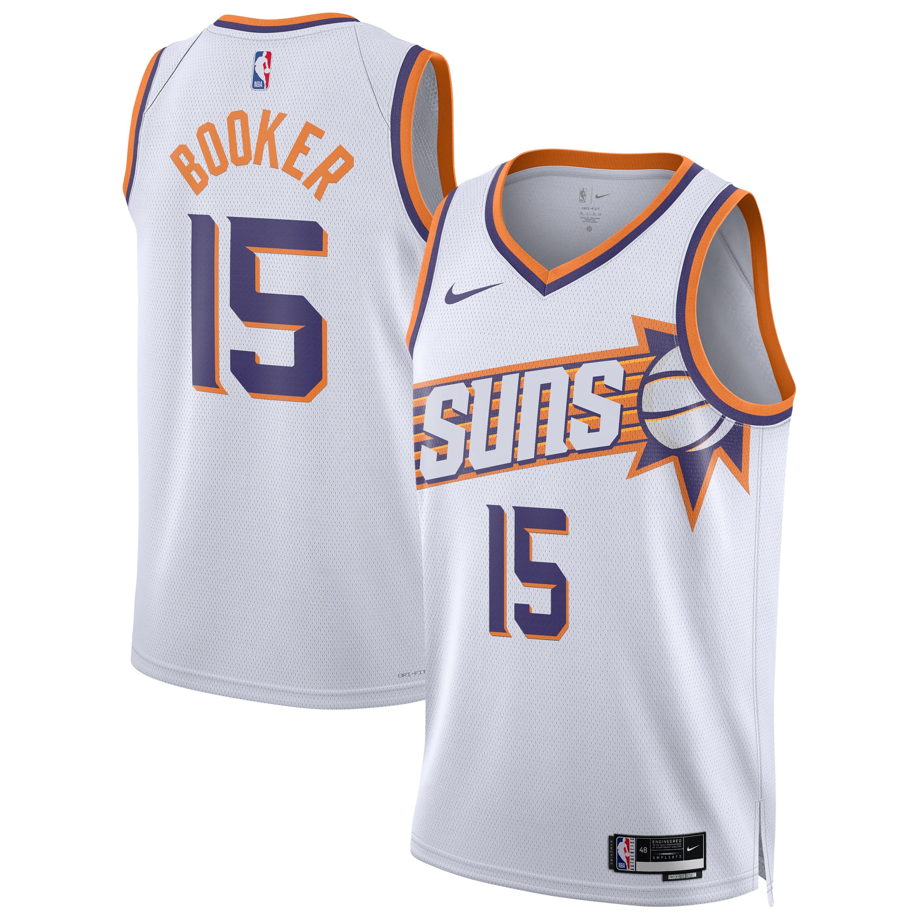 Hunk Wear - Devin Booker Phoenix Suns Nike Unisex Swingman Player Jersey - Association Edition - White