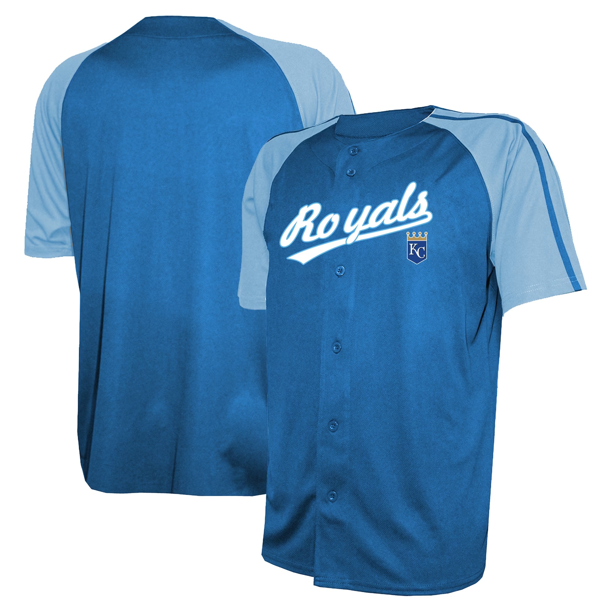 Hunk Wear - Kansas City Royals Stitches Team Raglan Jersey - Royal