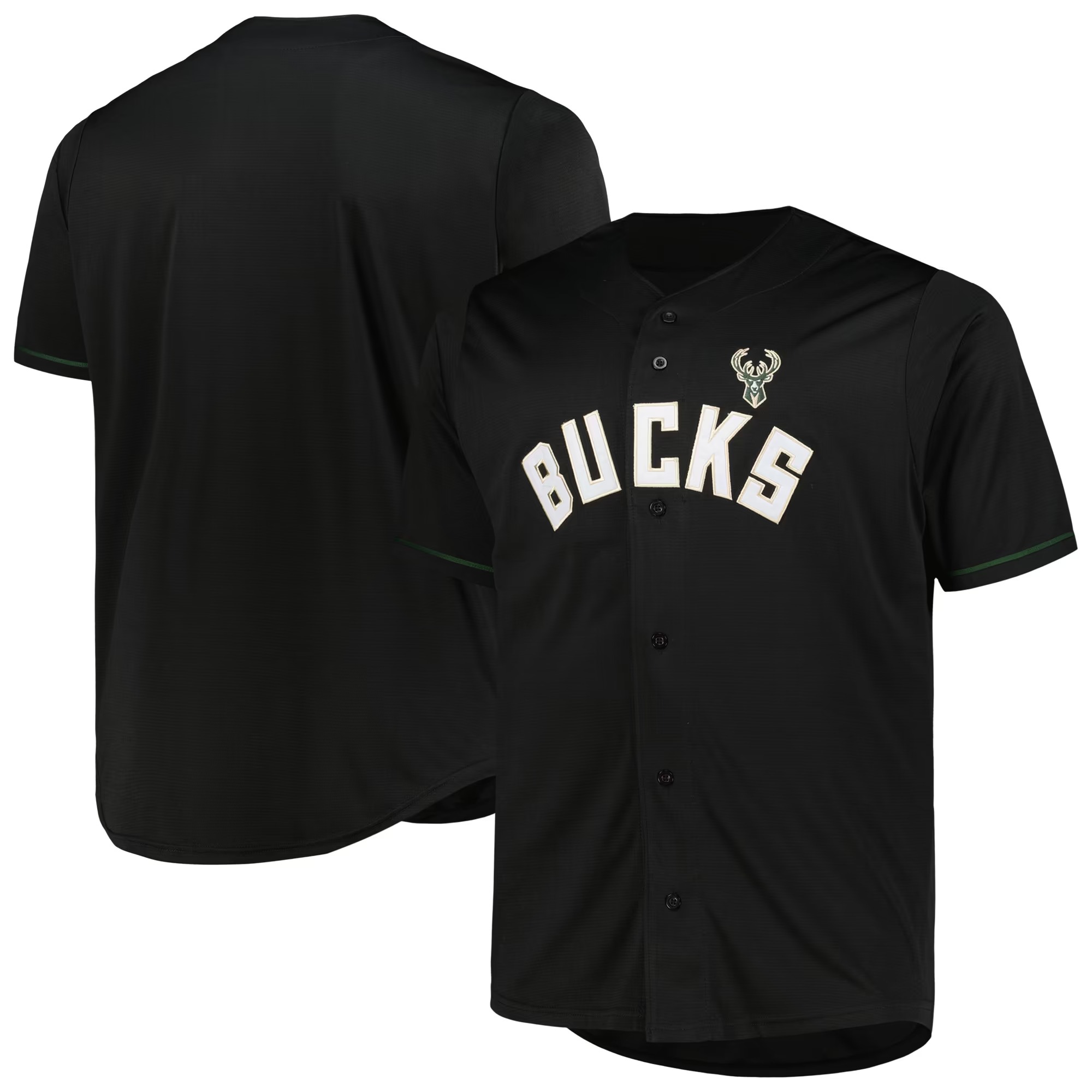 Hunk Wear - Milwaukee Bucks Profile Big & Tall Pop Jersey - Black