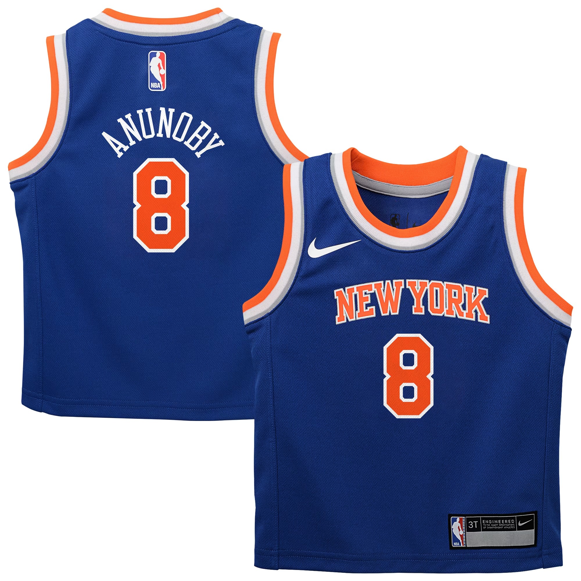 Hunk Wear - OG Anunoby New York Knicks Nike Preschool Swingman Swingman Jersey - Blue - Icon Edition