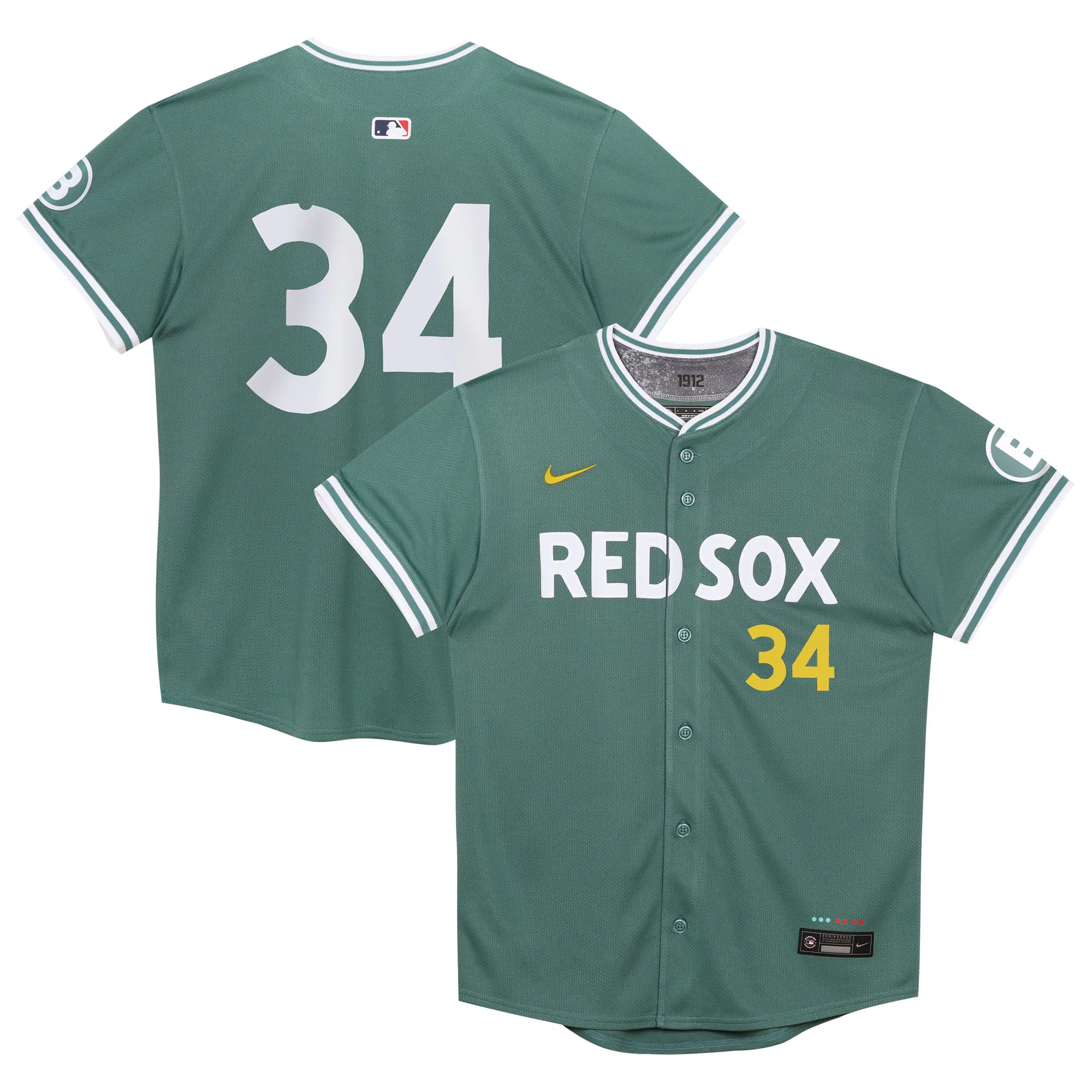 Hunk Wear - David Ortiz Boston Red Sox Nike Preschool 2025 City Connect Limited Retired Player Jersey - Green