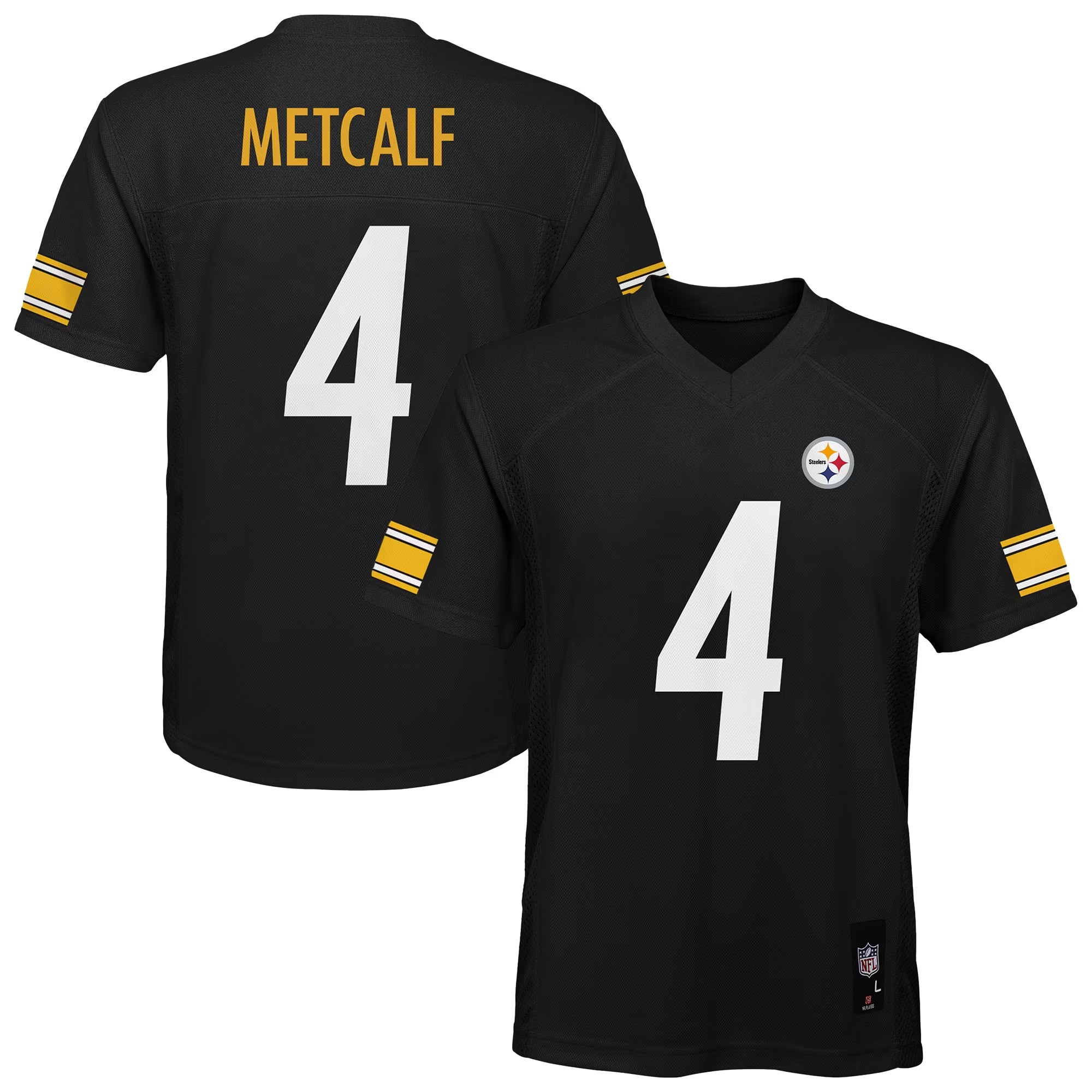 Hunk Wear - DK Metcalf Pittsburgh Steelers Youth Replica Jersey - Black