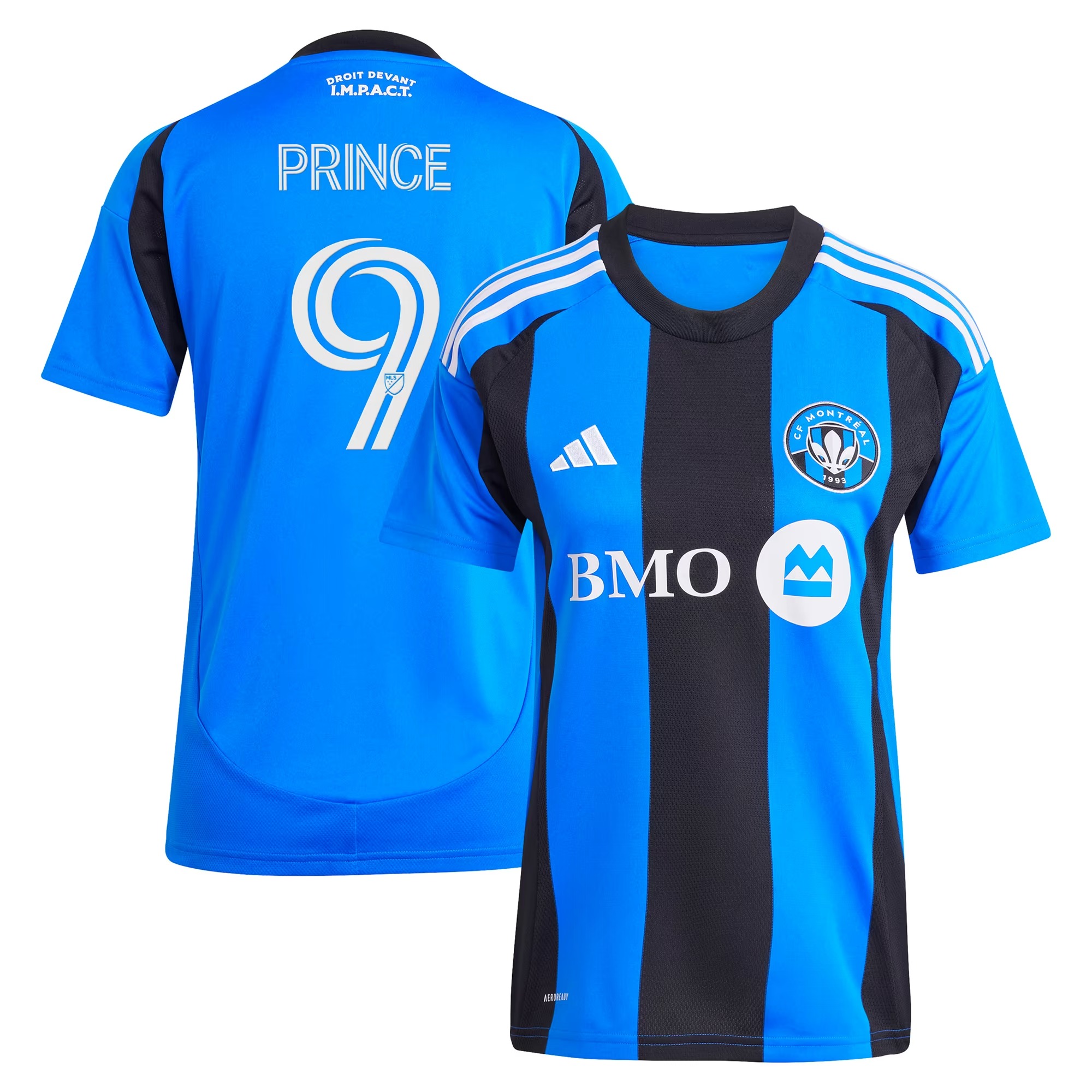 Hunk Wear - Prince Owusu CF Montreal adidas Women's 2025 Montréal Original Replica Player Jersey - Blue