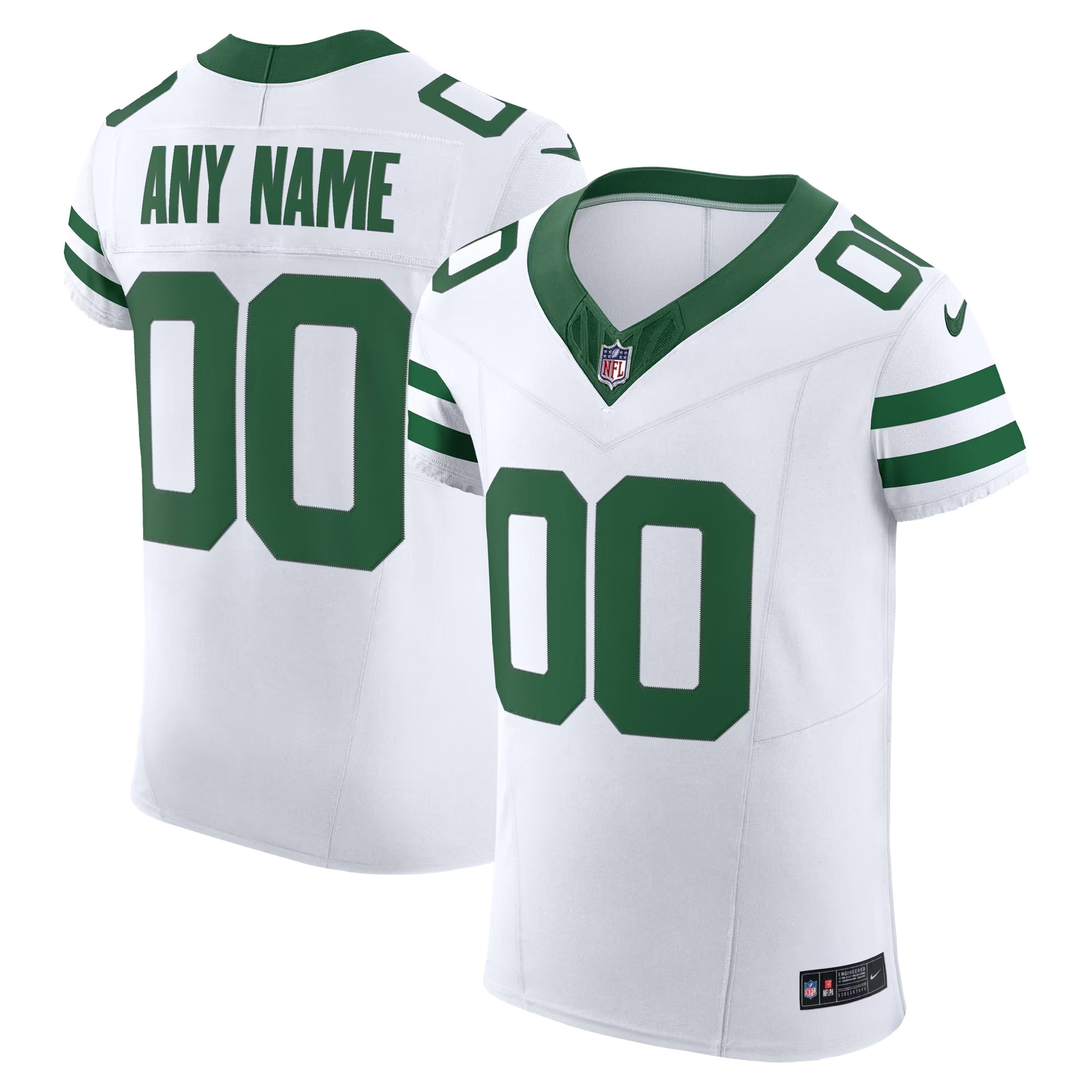 Hunk Wear - New York Jets Nike Vapor F.U.S.E. Elite Custom Jersey - White