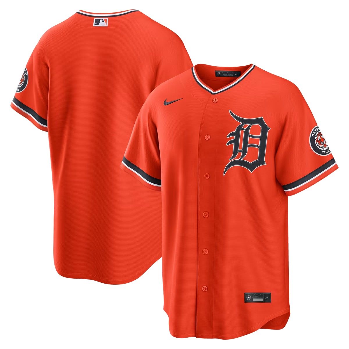 Hunk Wear - Detroit Tigers Nike Alternate Stadium Jersey - Orange