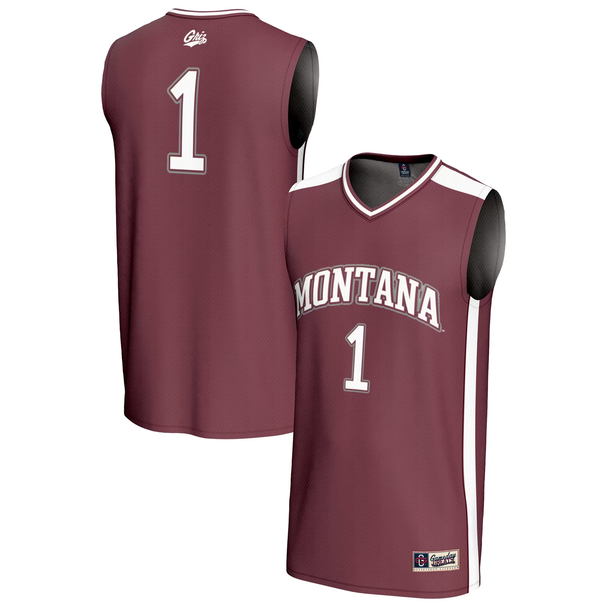 Hunk Wear - #1 Montana Grizzlies GameDay Greats Youth Lightweight Basketball Fashion Jersey - Maroon