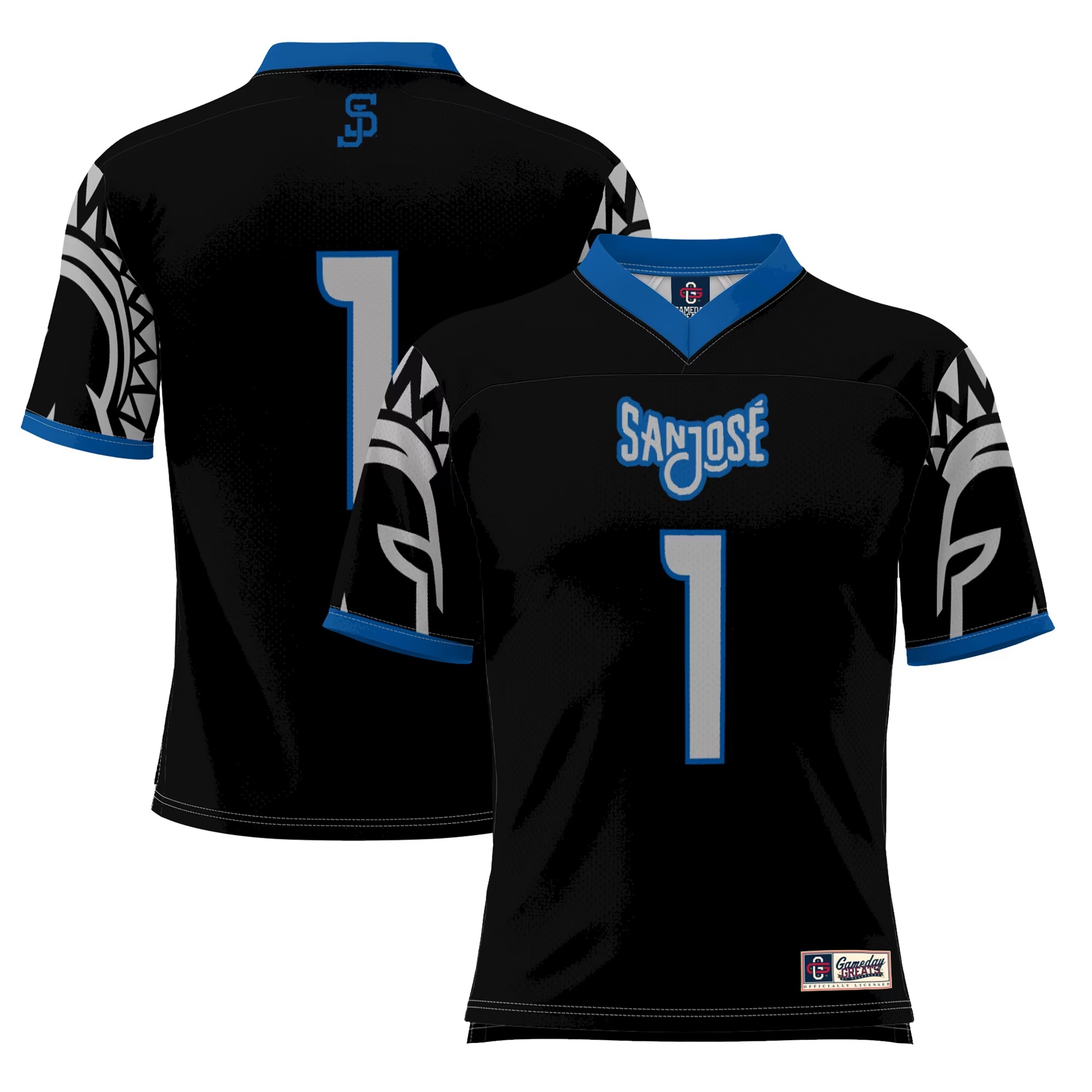 Hunk Wear - #1 San Jose State Spartans GameDay Greats Football Jersey - Black