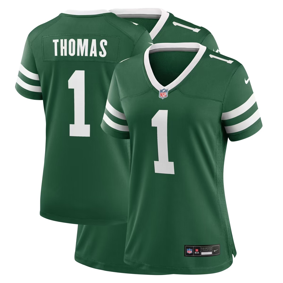 Hunk Wear - Azareye'h Thomas New York Jets Nike Women's Team Game Jersey - Legacy Green