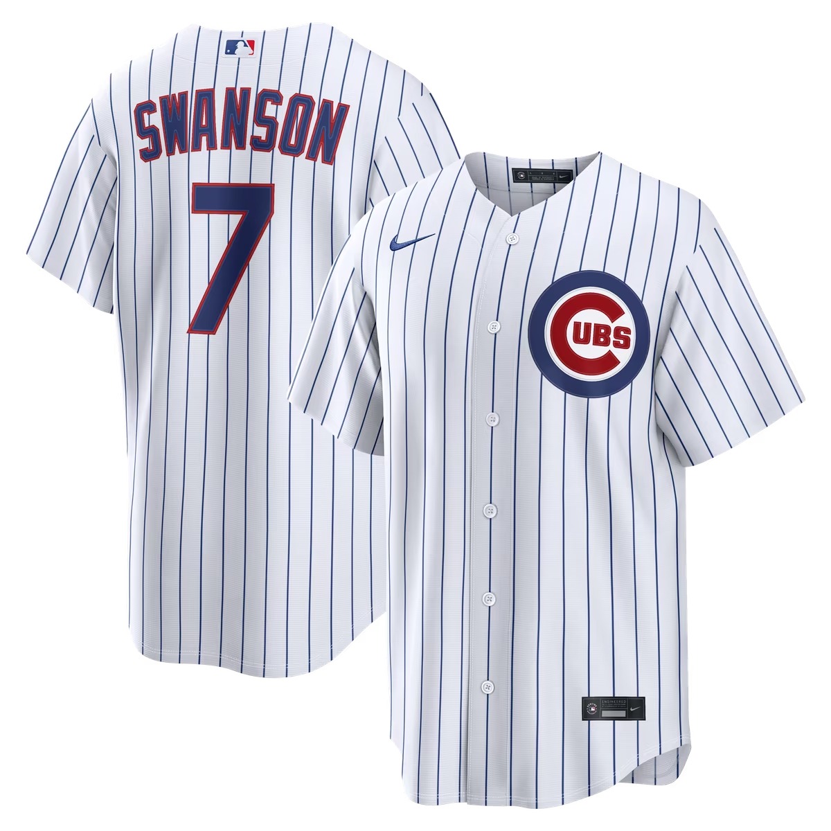 Hunk Wear - Dansby Swanson Chicago Cubs Nike Home Replica Jersey - White