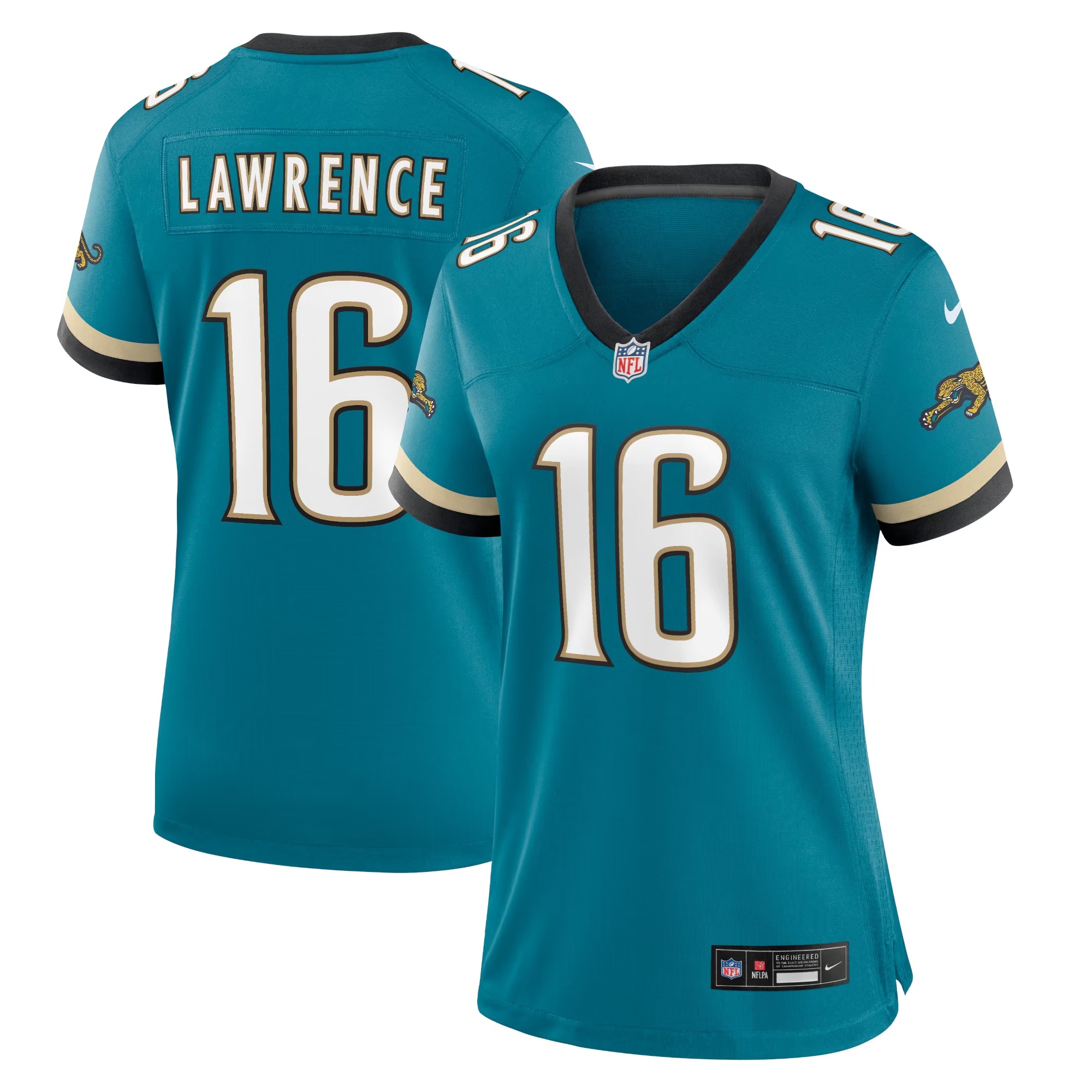 Hunk Wear - Trevor Lawrence Jacksonville Jaguars Nike Women's Prowler Throwback Game Jersey - Teal