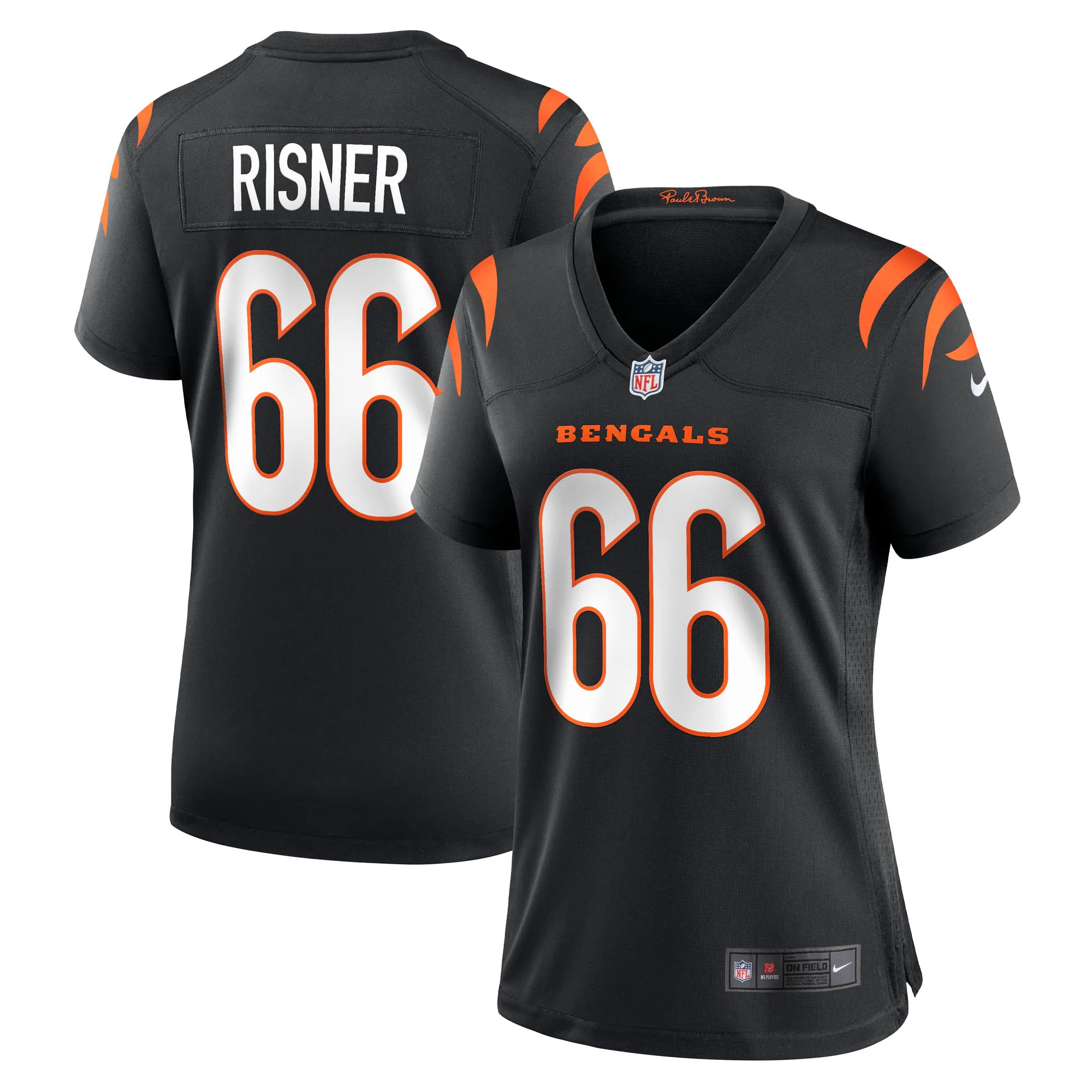 Hunk Wear - Dalton Risner Cincinnati Bengals Nike Women's Team Game Jersey - Black