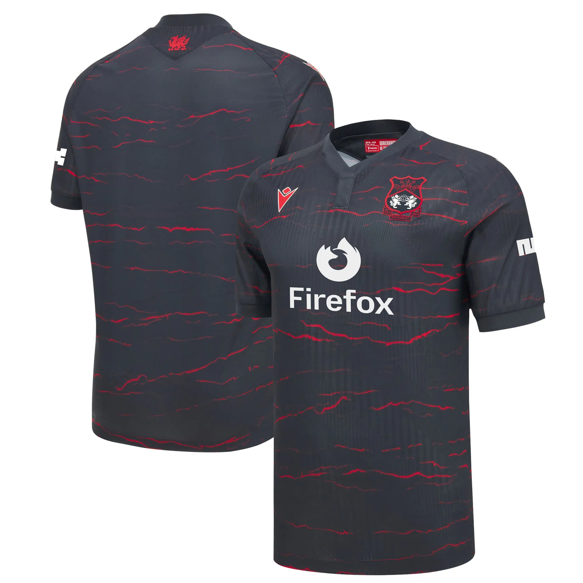 Hunk Wear - Wrexham Macron Youth 2026_27 Away Replica Jersey - Charcoal