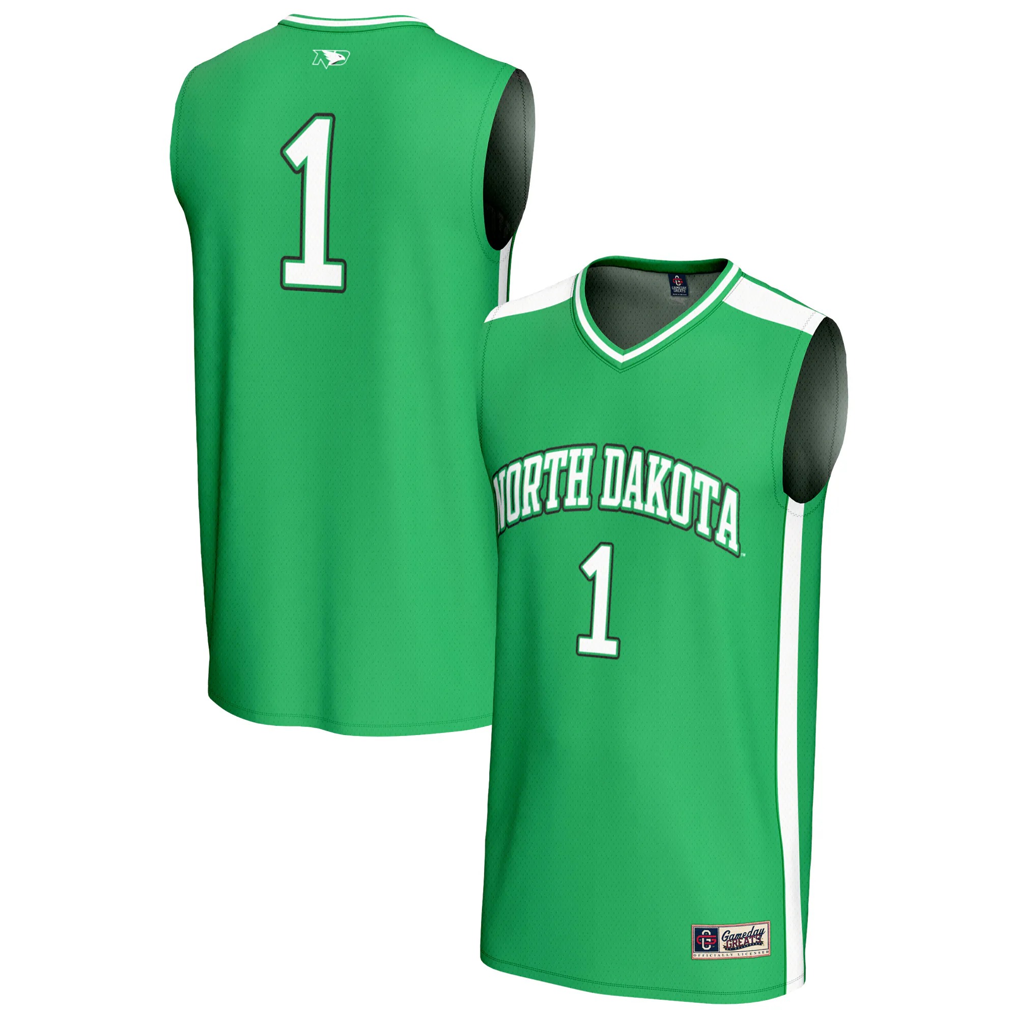 Hunk Wear - #1 North Dakota GameDay Greats Unisex Lightweight Basketball Fashion Jersey - Kelly Green