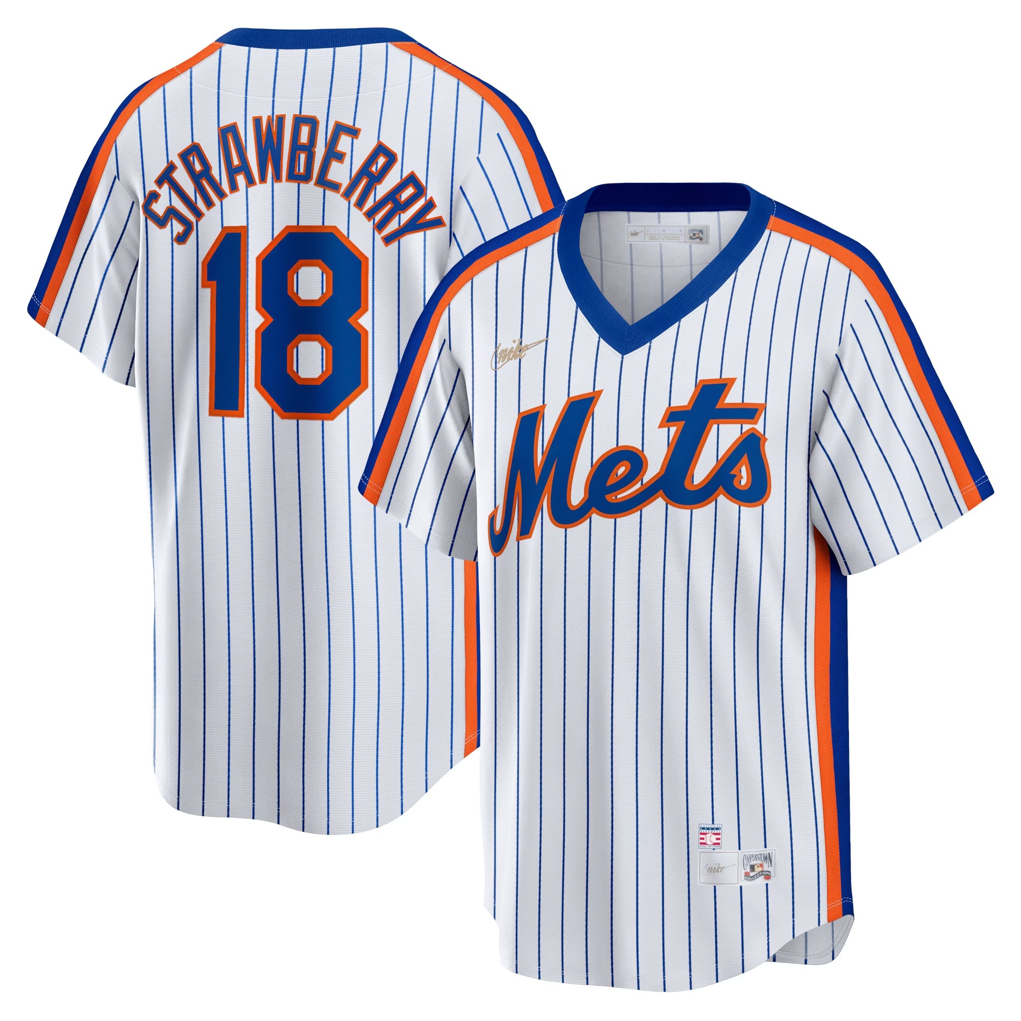 Hunk Wear - Darryl Strawberry New York Mets Nike Home Cooperstown Collection Player Jersey - White