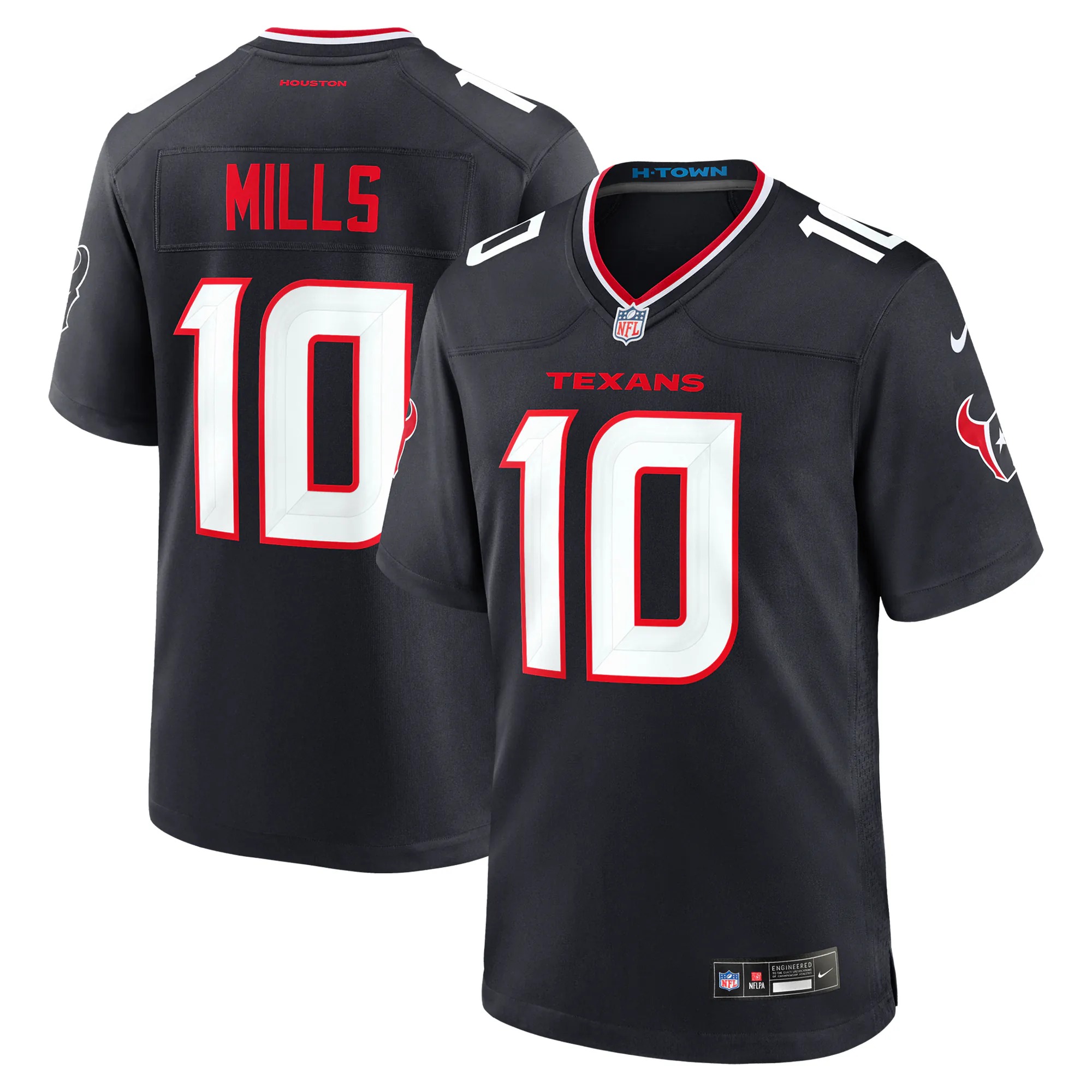 Hunk Wear - Davis Mills Houston Texans Nike Team Game Jersey - Navy