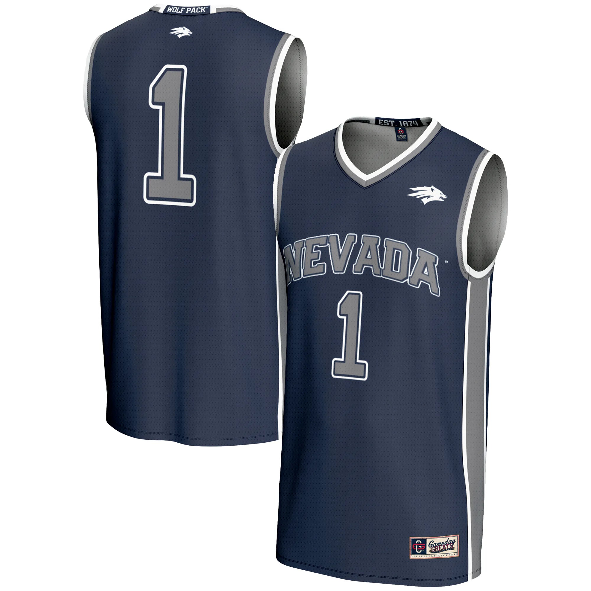 Hunk Wear - #1 Nevada Wolf Pack GameDay Greats Youth Lightweight Basketball Jersey - Navy