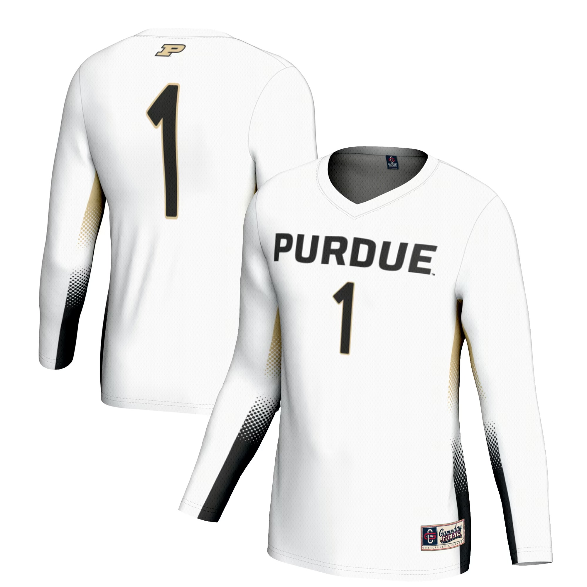 Hunk Wear - #1 Purdue Boilermakers GameDay Greats Youth Lightweight Women's Volleyball Jersey - White