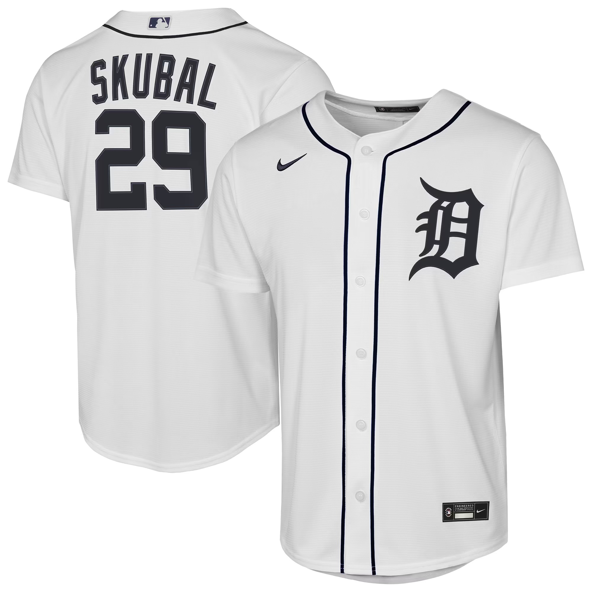 Hunk Wear - Tarik Skubal Detroit Tigers Nike Youth Home Replica Player Jersey - White