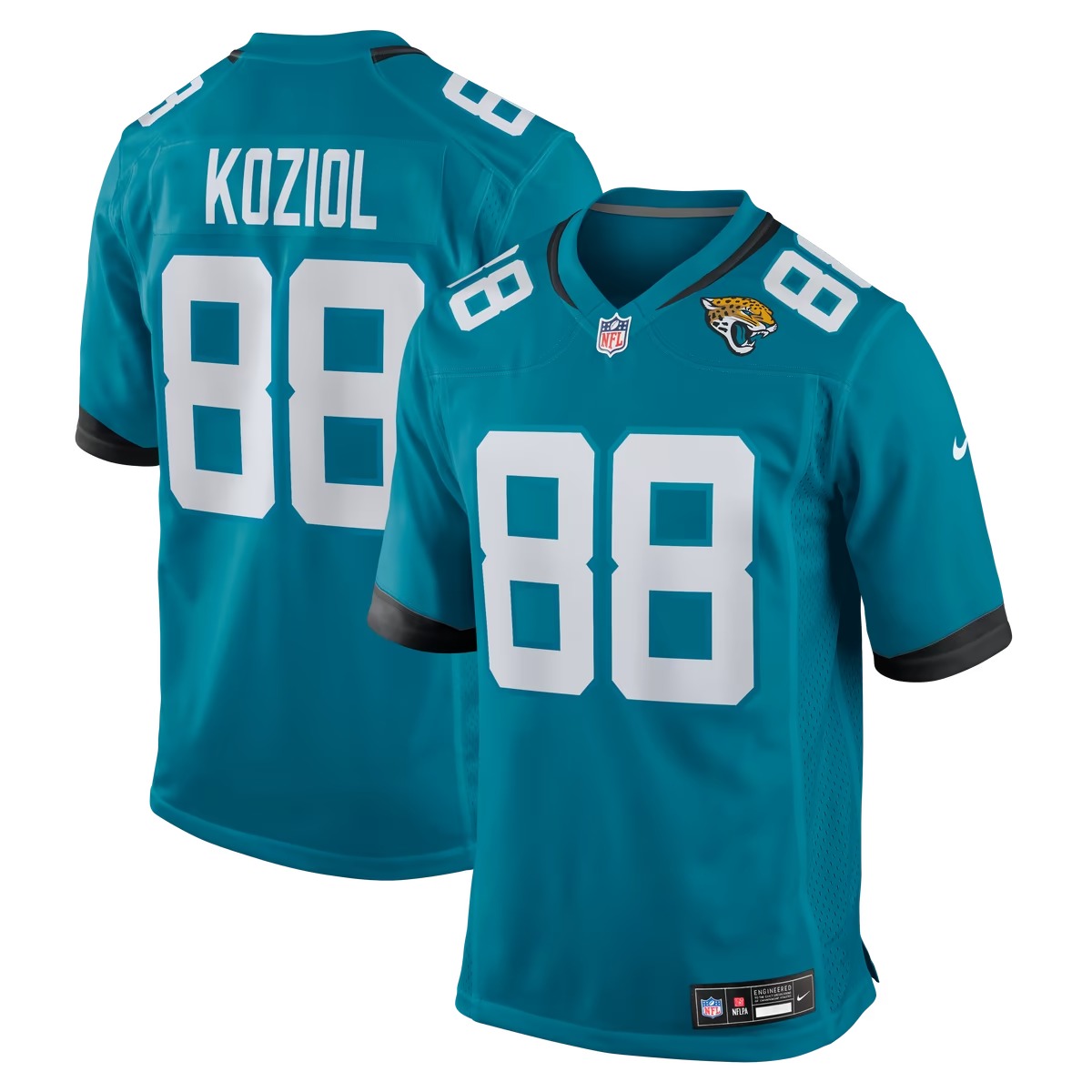 Hunk Wear - Tanner Koziol Jacksonville Jaguars Nike Team Game Jersey - Teal