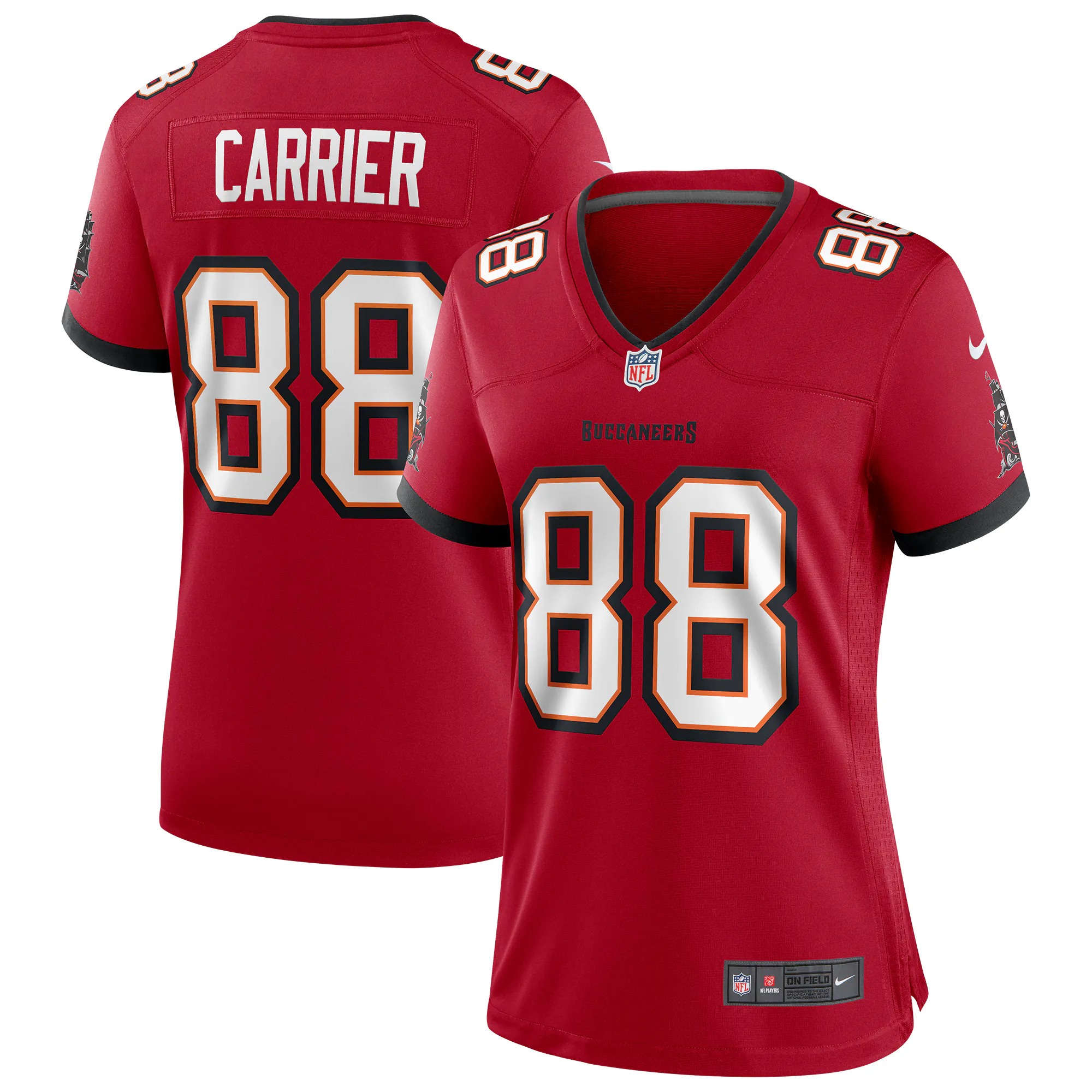 Hunk Wear - Mark Carrier Tampa Bay Buccaneers Nike Women's Game Retired Player Jersey - Red