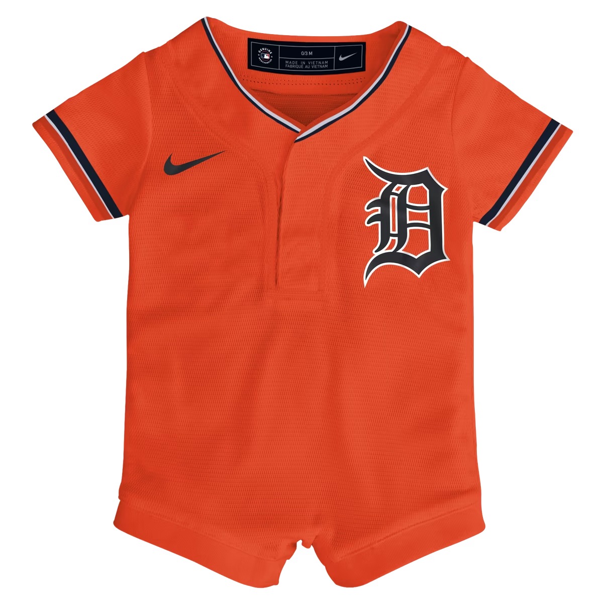 Hunk Wear - Detroit Tigers Nike Infant Alternate Replica Romper Jersey - Orange