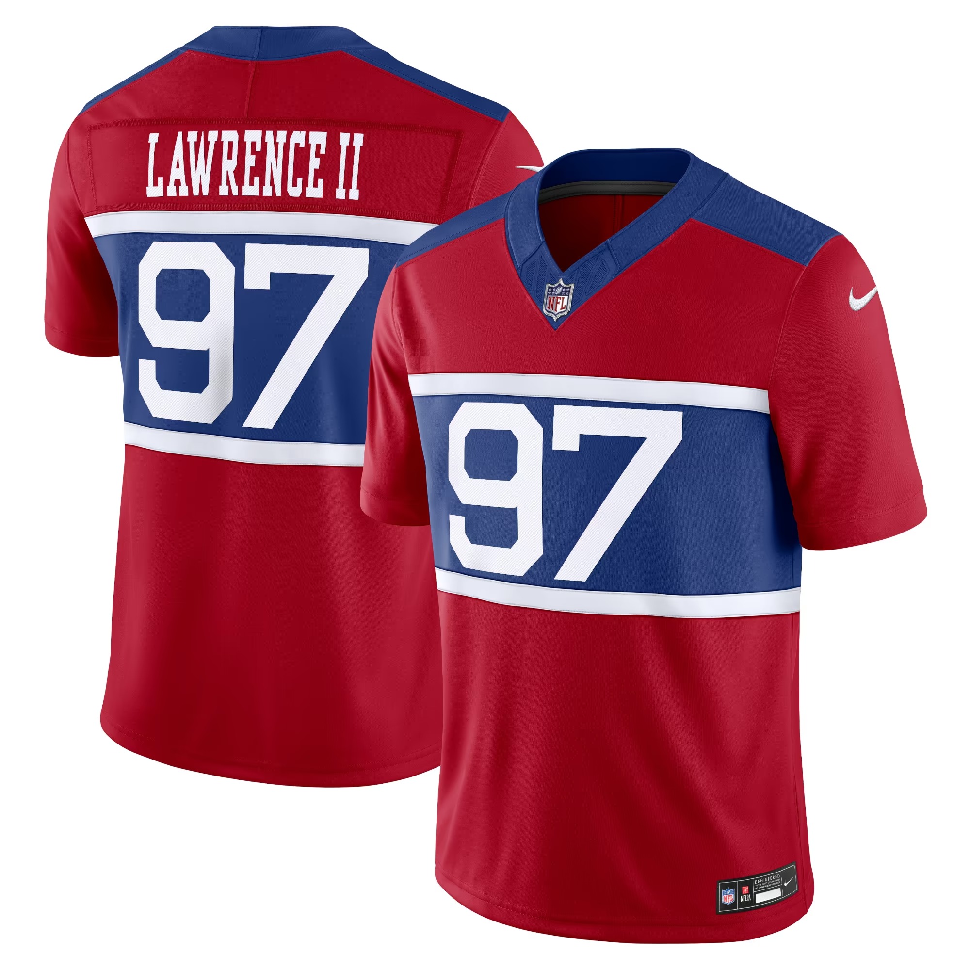 Hunk Wear - Dexter Lawrence II New York Giants Nike Alternate Vapor F.U.S.E. Limited Jersey - Century Red