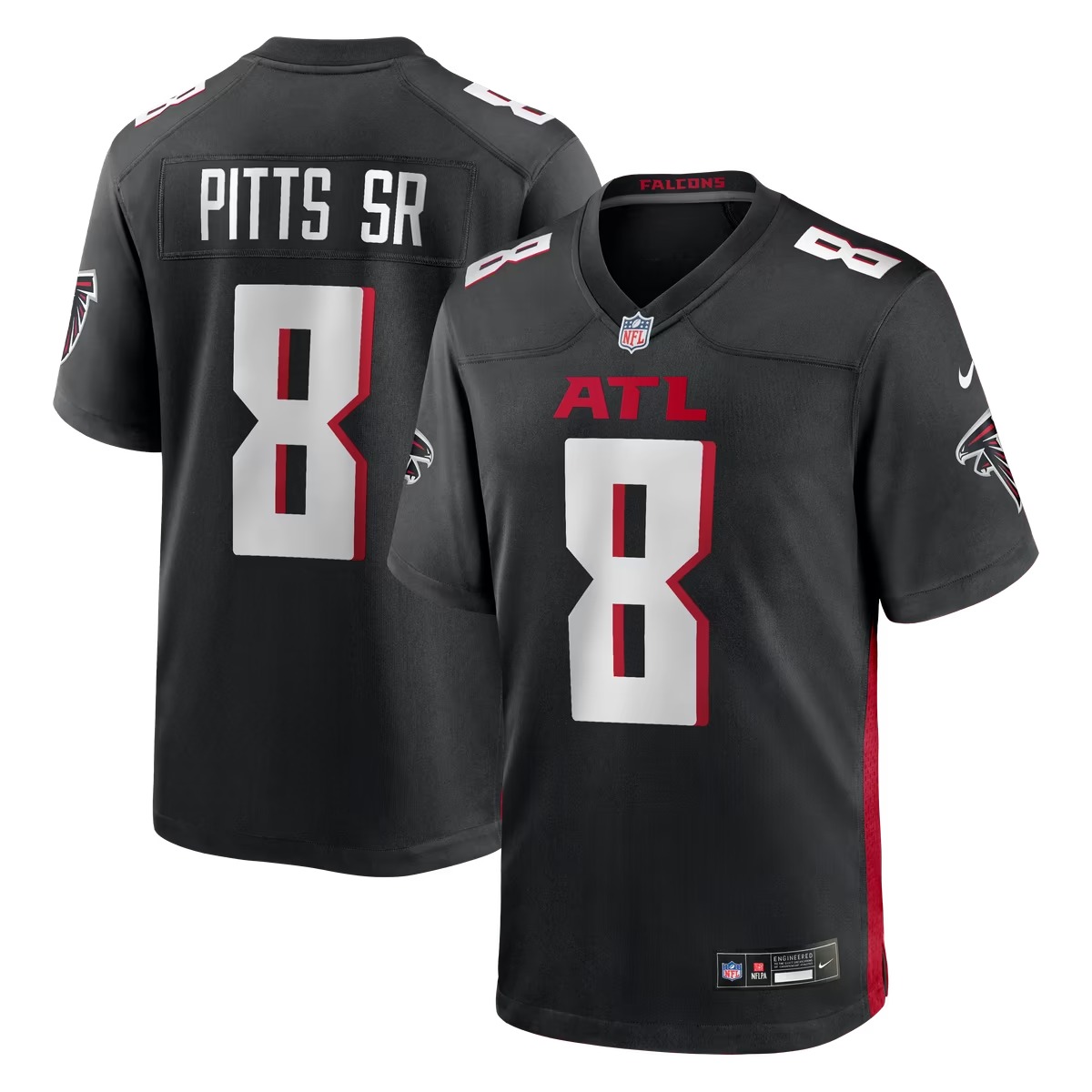 Hunk Wear - Kyle Pitts Sr. Atlanta Falcons Nike Team Game Jersey - Black