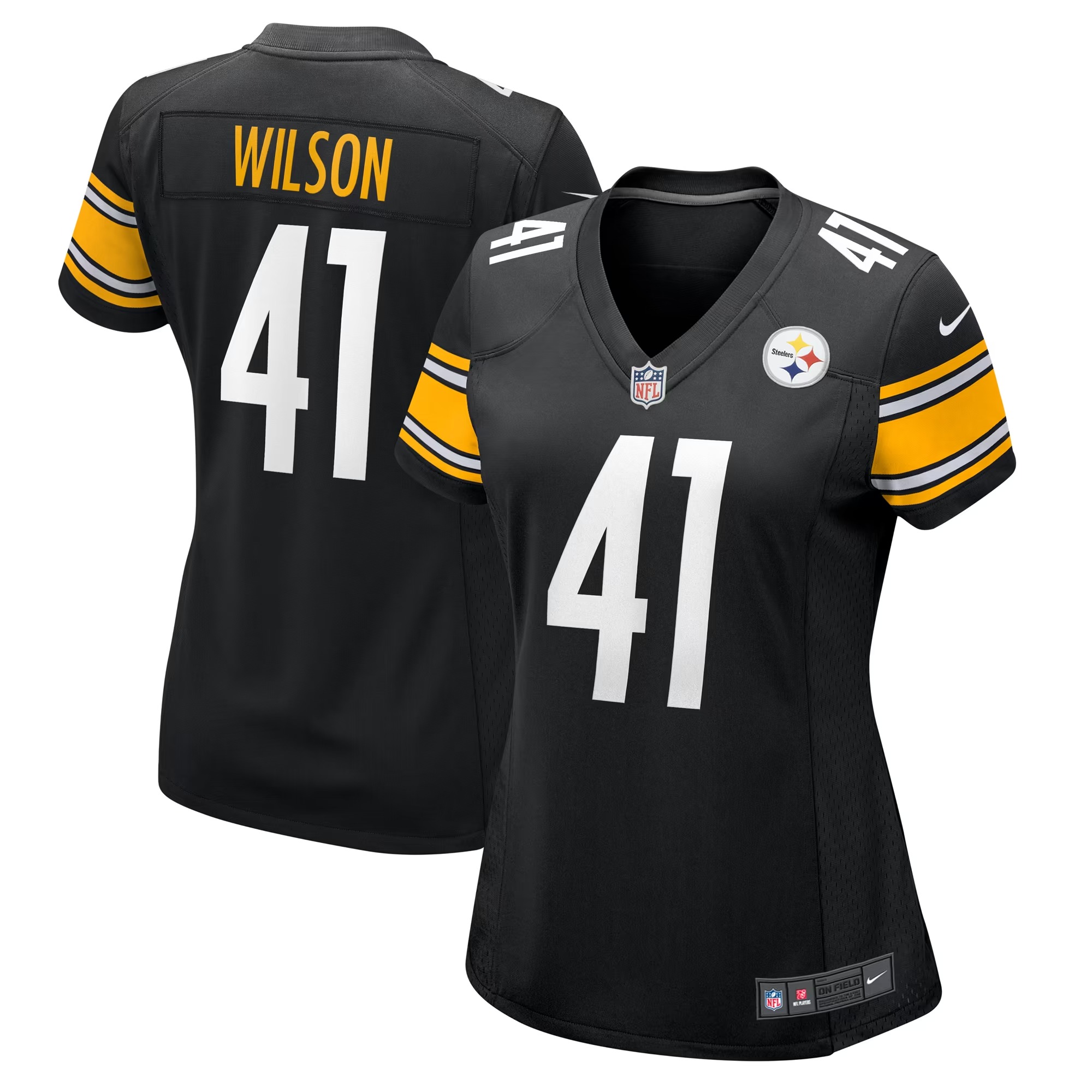 Hunk Wear - Payton Wilson Pittsburgh Steelers Nike Women's Team Game Jersey - Black