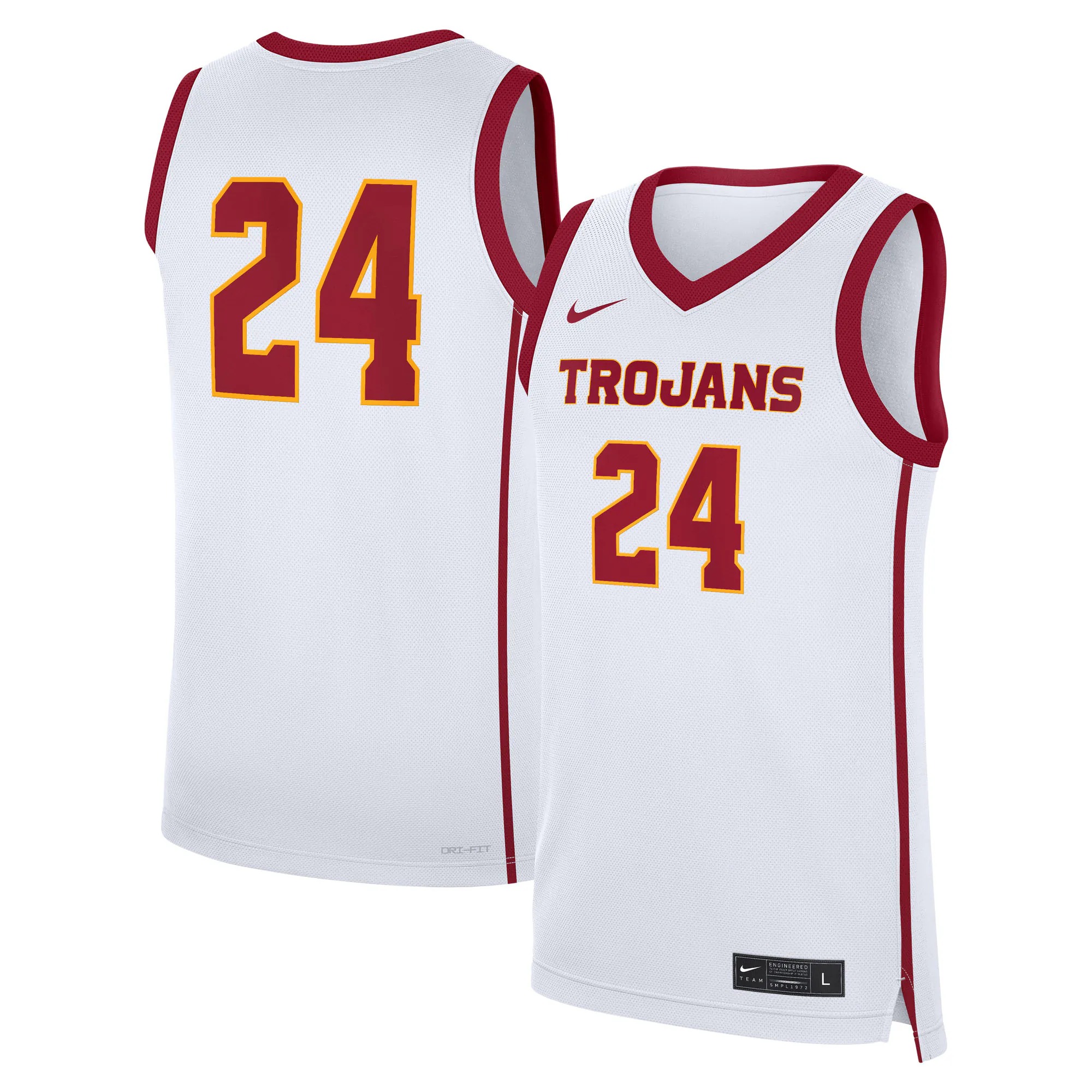 Hunk Wear - #24 USC Trojans Nike Home Replica Jersey - White
