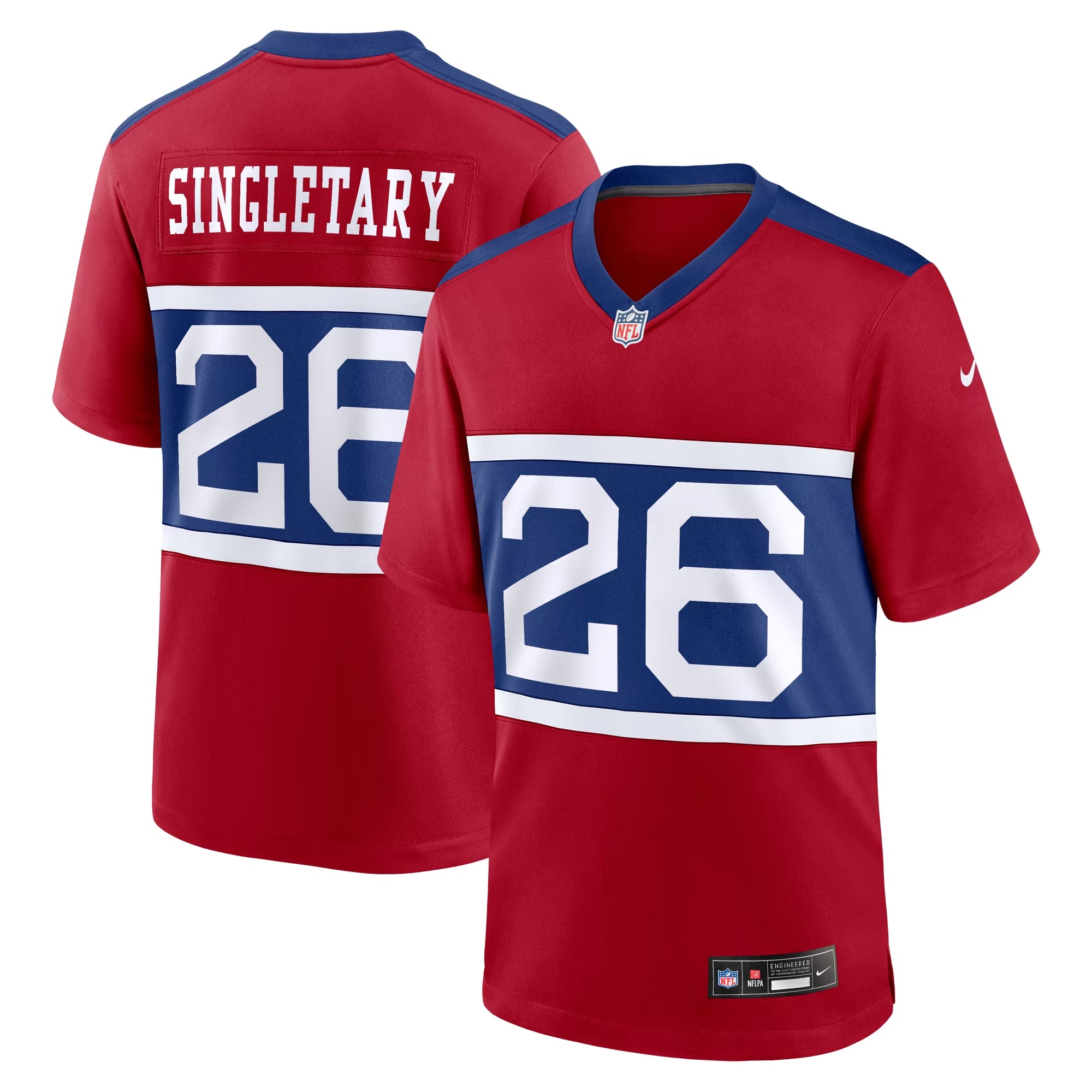 Hunk Wear - Devin Singletary New York Giants Nike Youth Game Jersey - Red