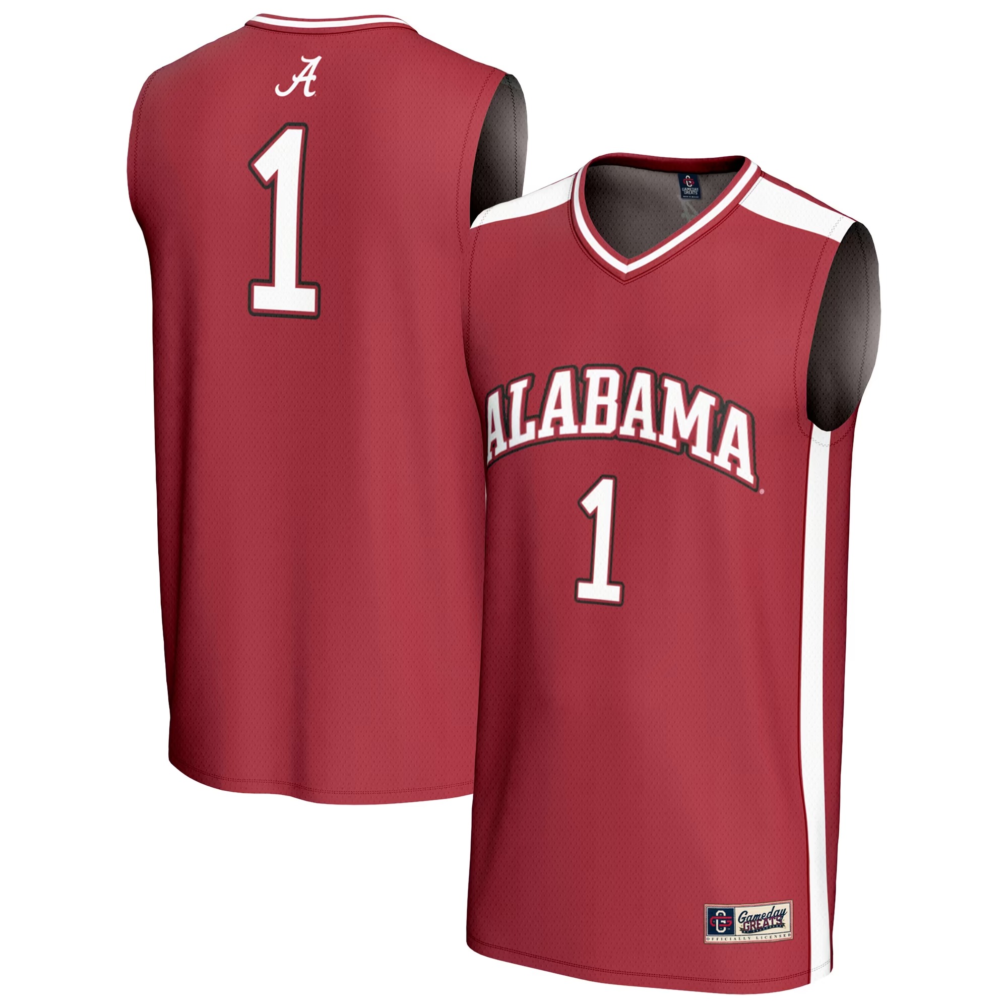 Hunk Wear - #1 Alabama Crimson Tide GameDay Greats Youth Lightweight Basketball Fashion Jersey - Crimson