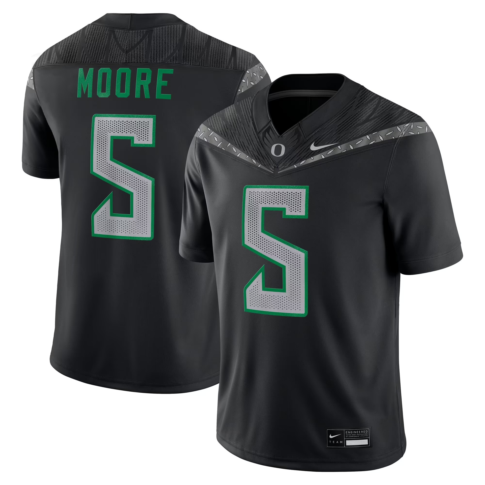 Hunk Wear - Dante Moore Oregon Ducks Nike Home NIL Football Game Jersey - Black