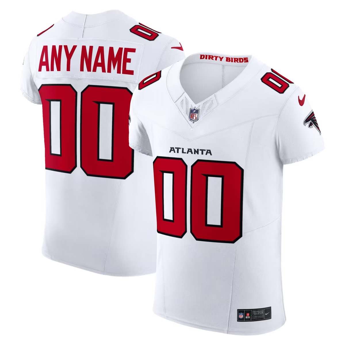 Hunk Wear - Atlanta Falcons Nike Vapor F.U.S.E. Elite Custom Jersey - White