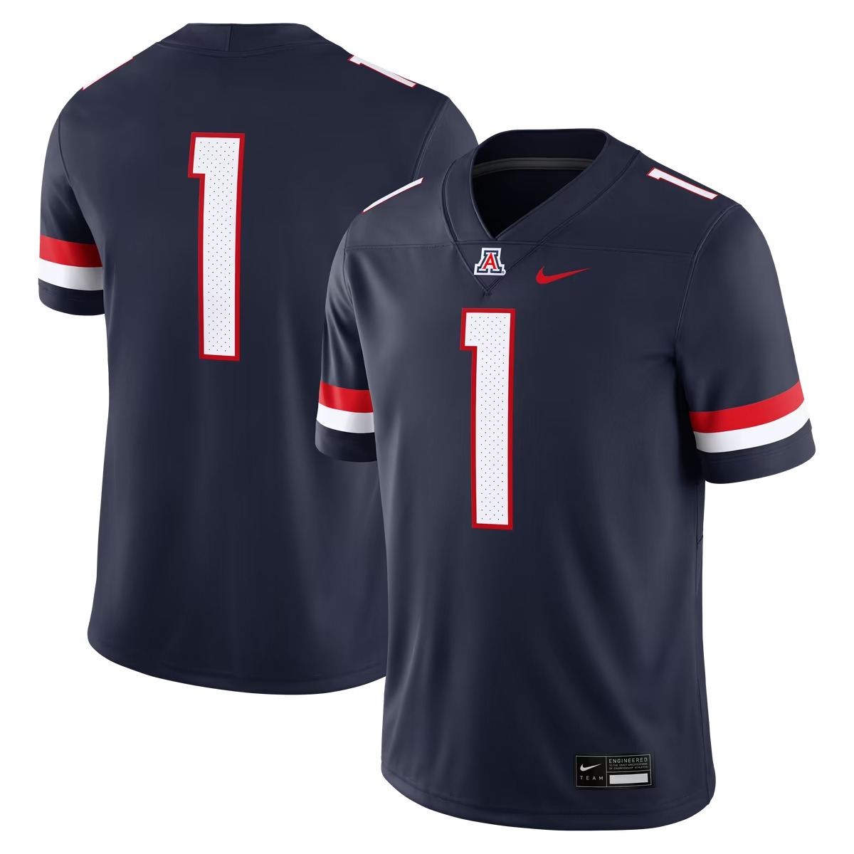 Hunk Wear - #1 Arizona Wildcats Nike Home Game Football Jersey - Navy