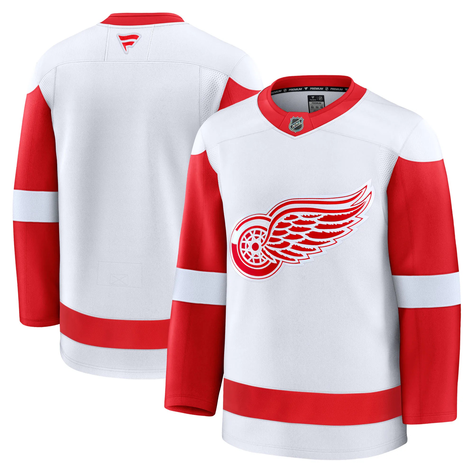 Hunk Wear - Detroit Red Wings Fanatics Away Premium Jersey - White