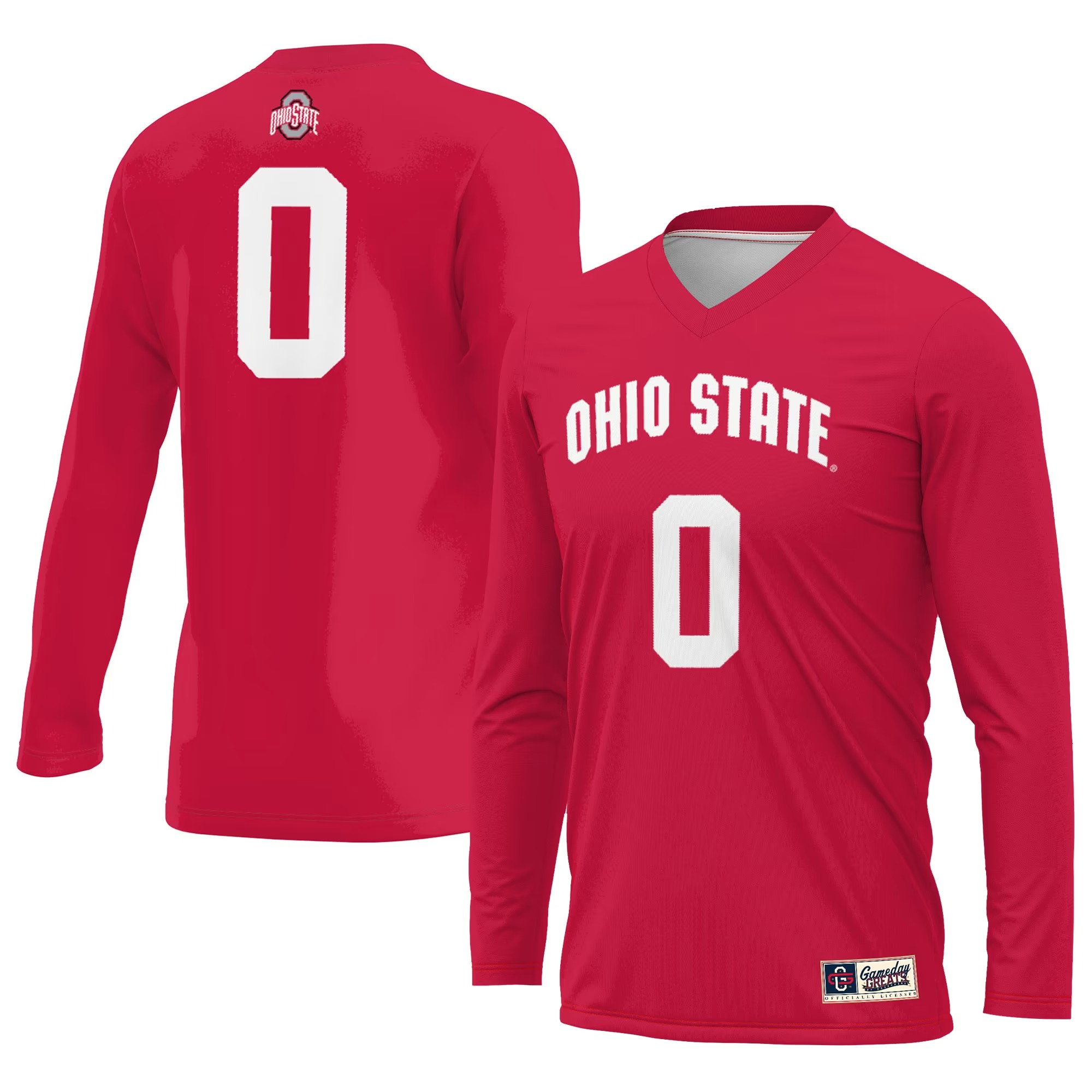 Hunk Wear - #0 Ohio State Buckeyes GameDay Greats Youth Lightweight Women's Volleyball Jersey - Scarlet