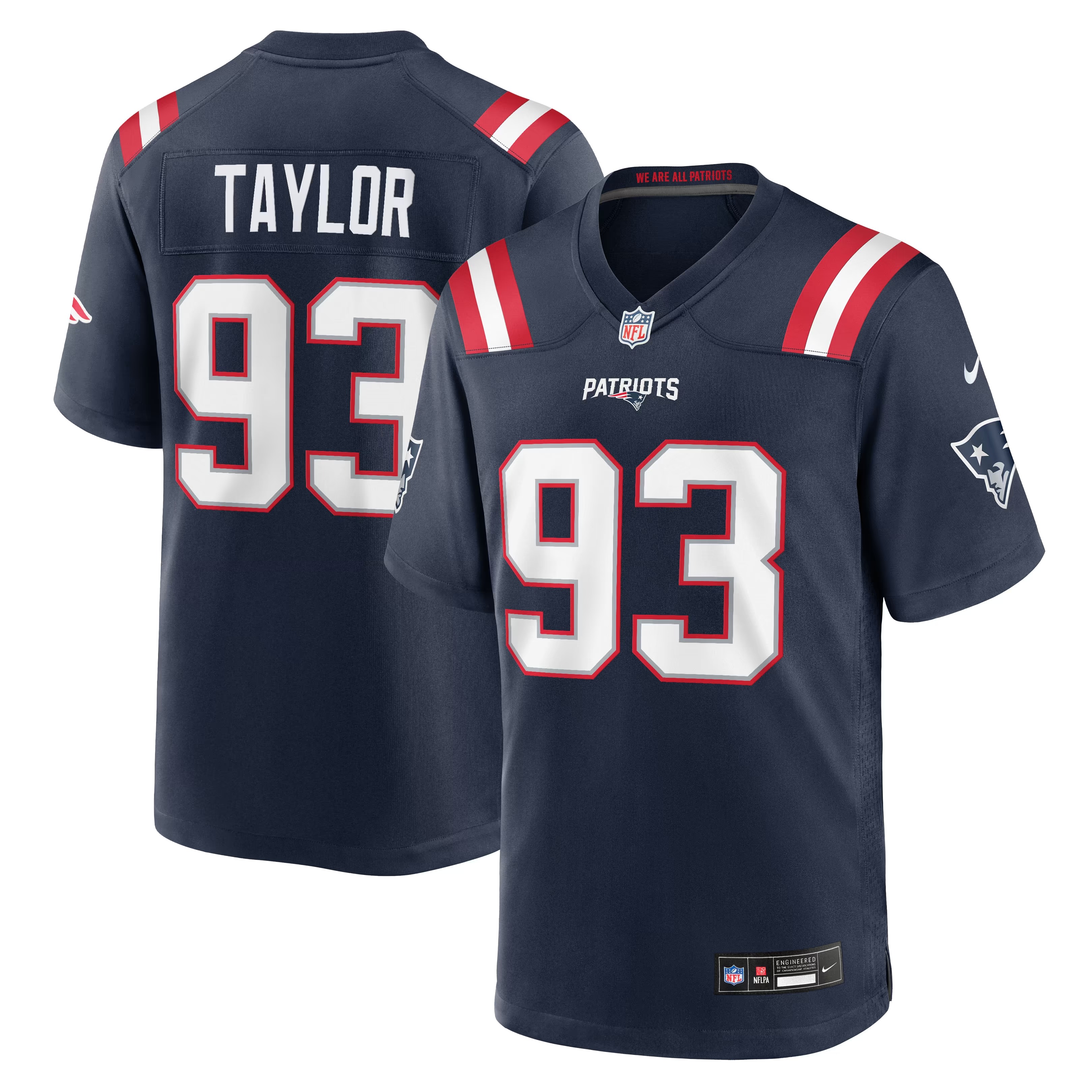 Hunk Wear - Leonard Taylor New England Patriots Nike Team Game Jersey - Navy