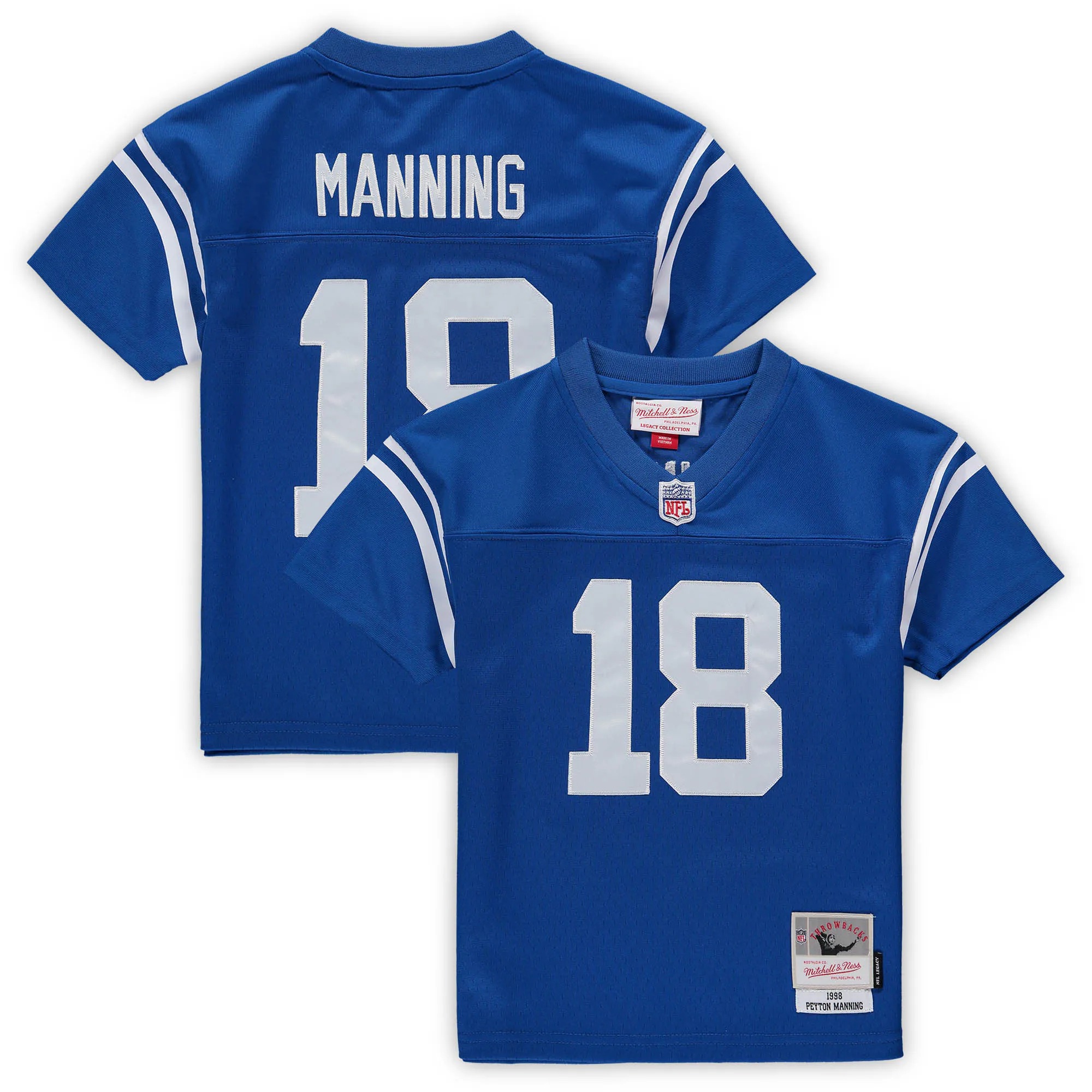 Hunk Wear - Peyton Manning Indianapolis Colts Mitchell & Ness Male Preschool Retired Legacy Jersey - Royal