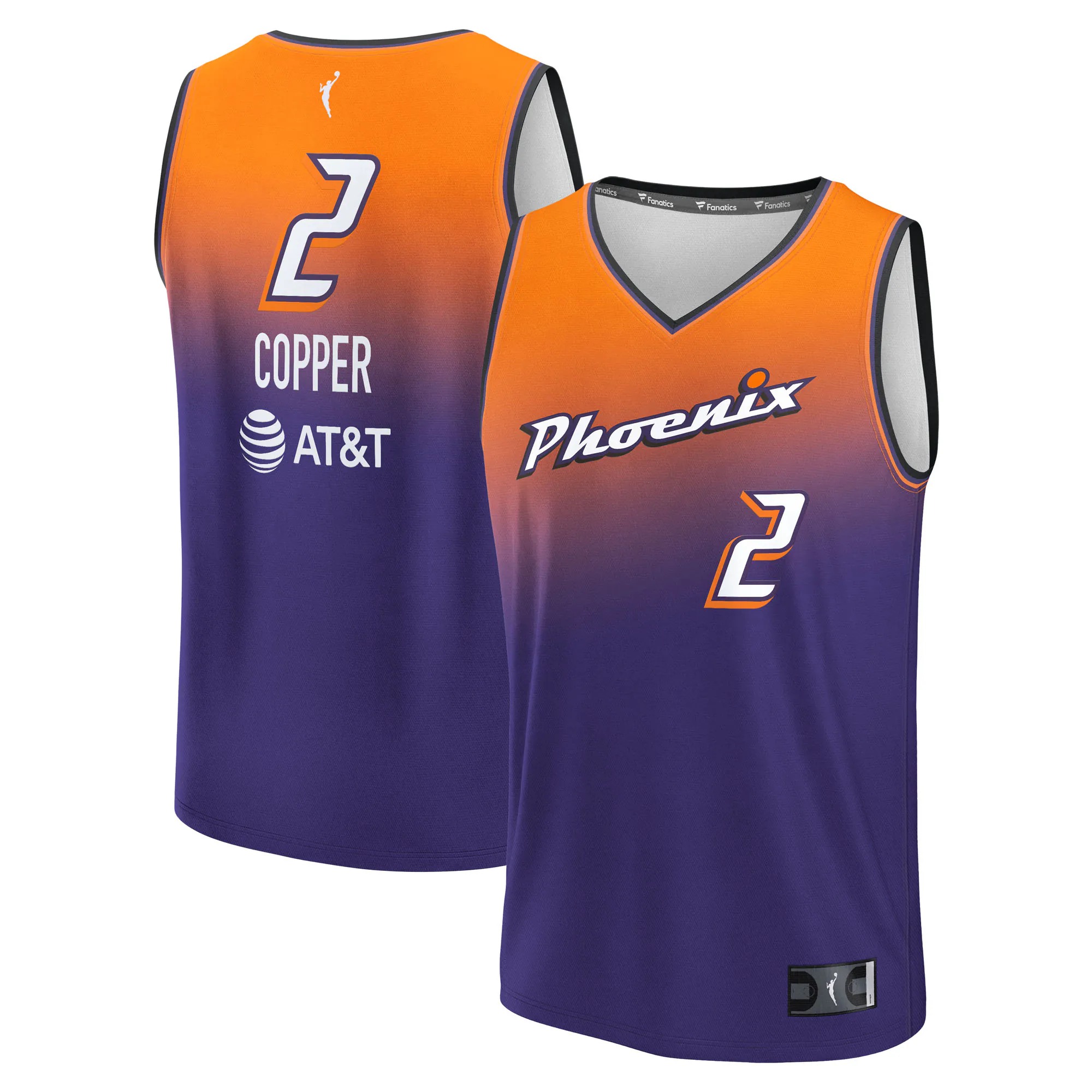 Hunk Wear - Kahleah Copper Phoenix Mercury Fanatics Unisex Explorer Edition Fast Break Replica Jersey - Purple