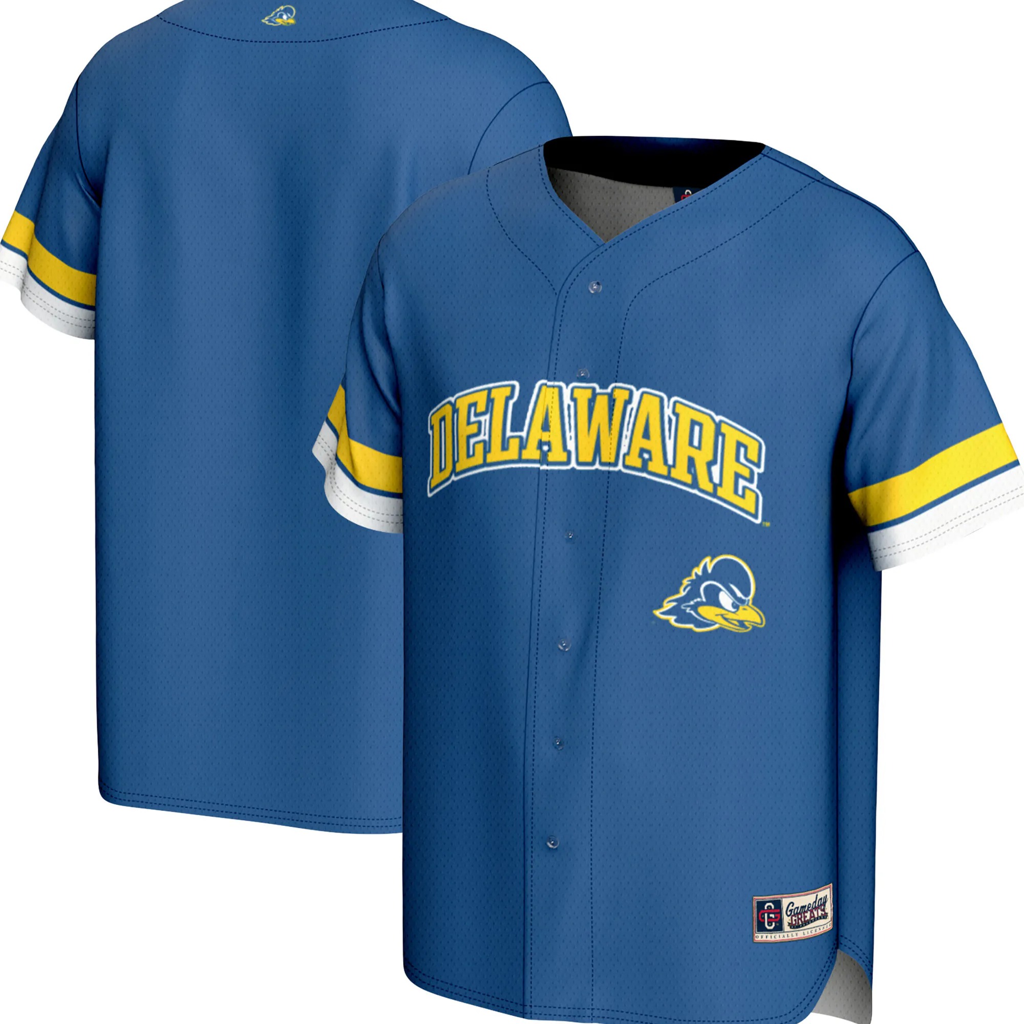 Hunk Wear - Delaware Fightin' Blue Hens GameDay Greats Spirit Baseball Jersey - Royal