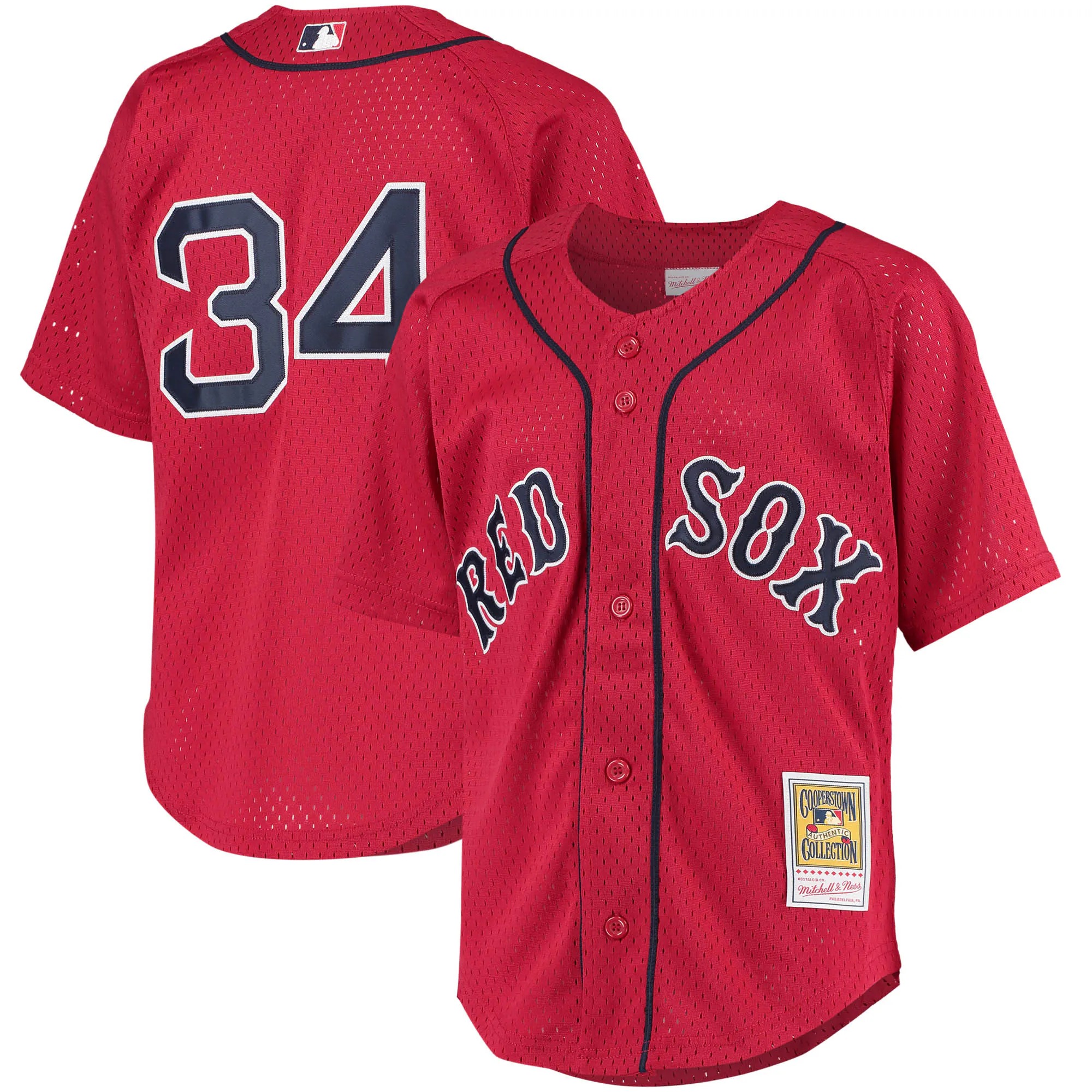 Hunk Wear - David Ortiz Boston Red Sox Mitchell & Ness Youth Cooperstown Collection Batting Practice Jersey - Red