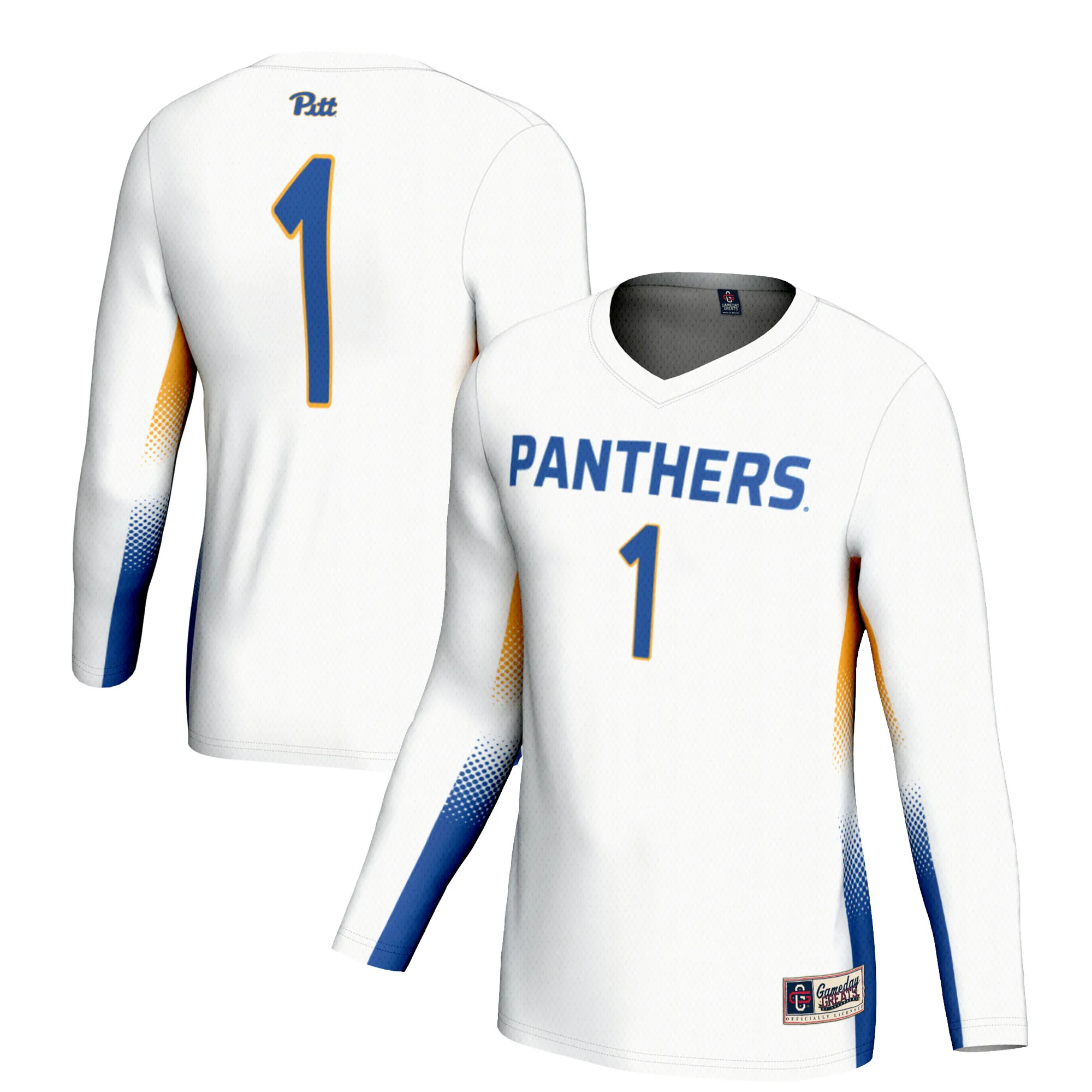 Hunk Wear - #1 Pitt Panthers GameDay Greats Youth Lightweight Women's Volleyball Jersey - White