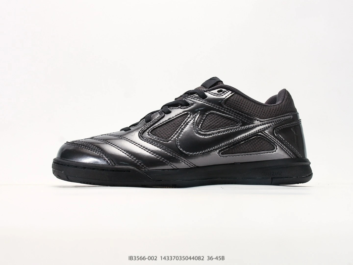 Nike Indoor Soccer Shoes Black Metallic Synthetic Leather IB3566-002