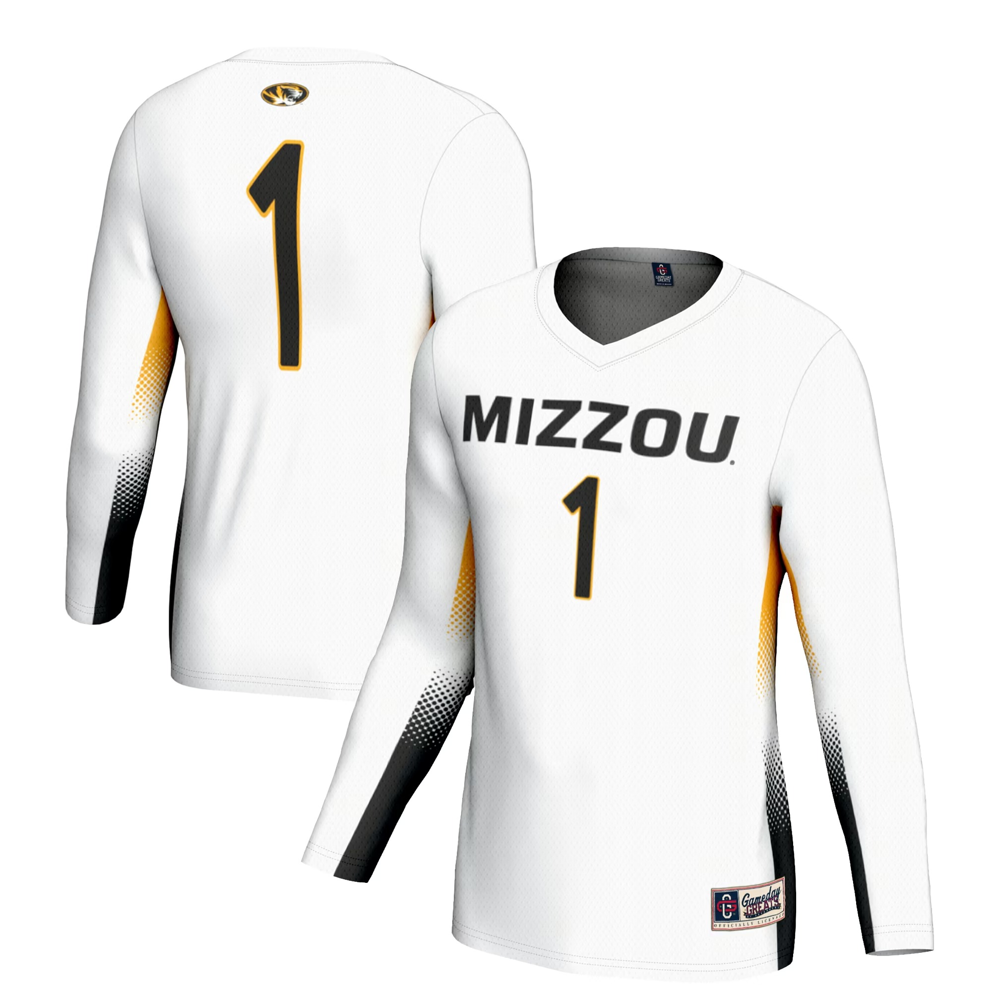Hunk Wear - #1 Missouri Tigers GameDay Greats Unisex Lightweight Volleyball Jersey ' White