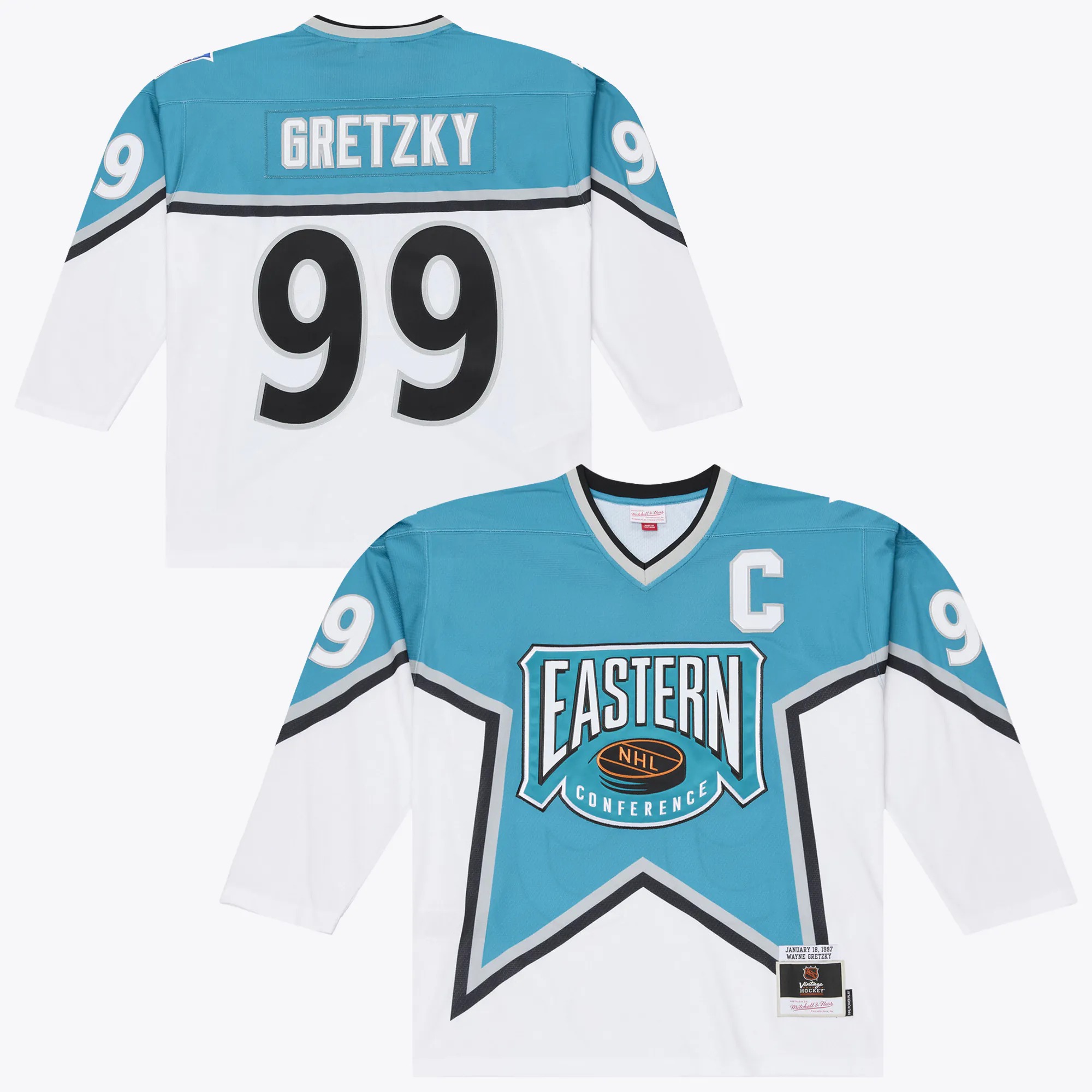 Hunk Wear - Wayne Gretzky 1997 NHL All-Star Game Mitchell & Ness Power Play Jersey - Teal