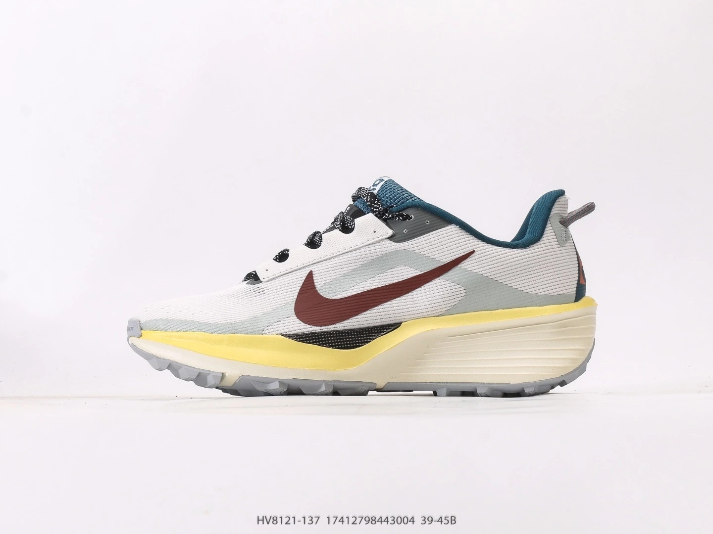 Nike Trail Running Shoes White Burgundy Yellow HV8121-137