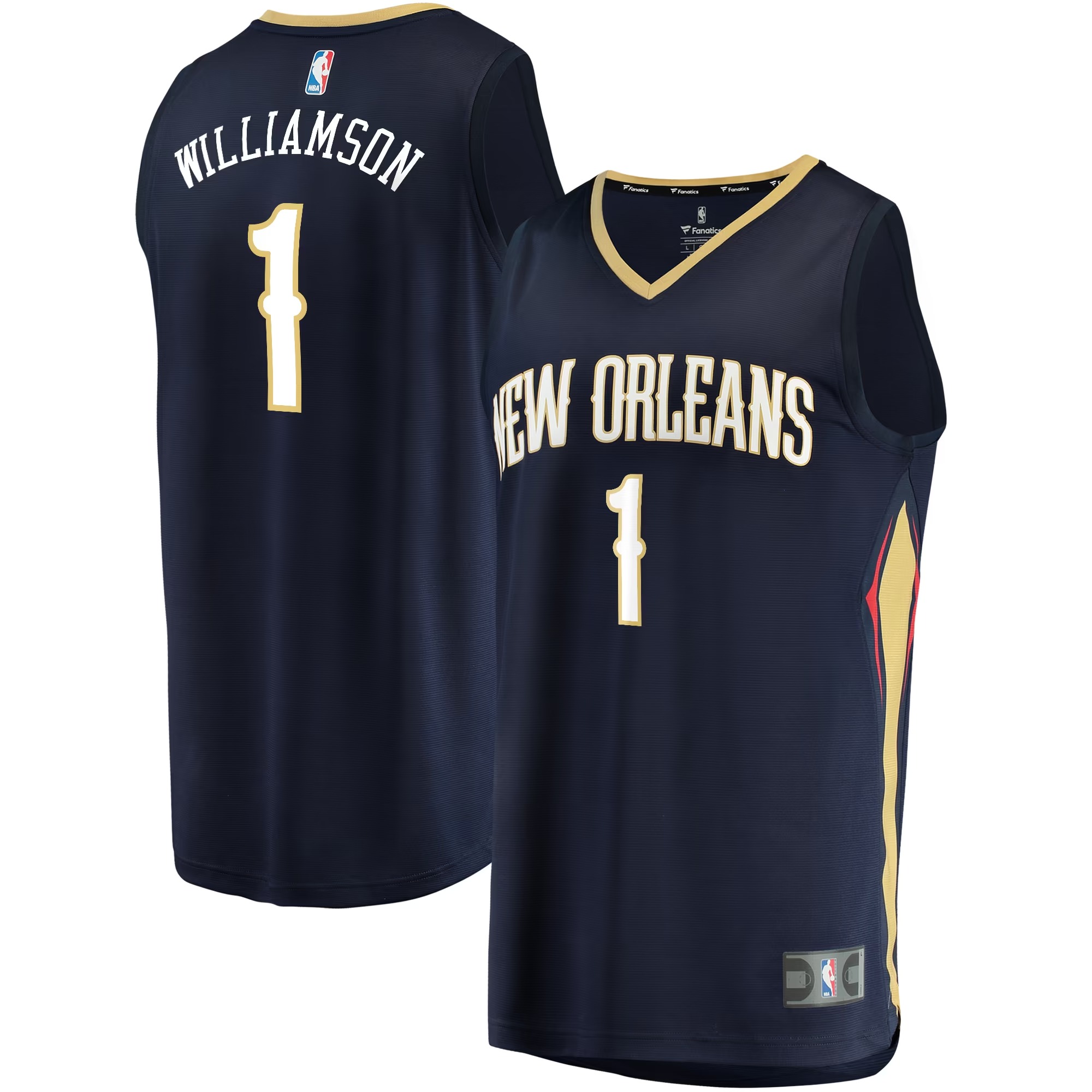 Hunk Wear - Zion Williamson New Orleans Pelicans Fanatics Fast Break Replica Jersey Navy - Icon Edition
