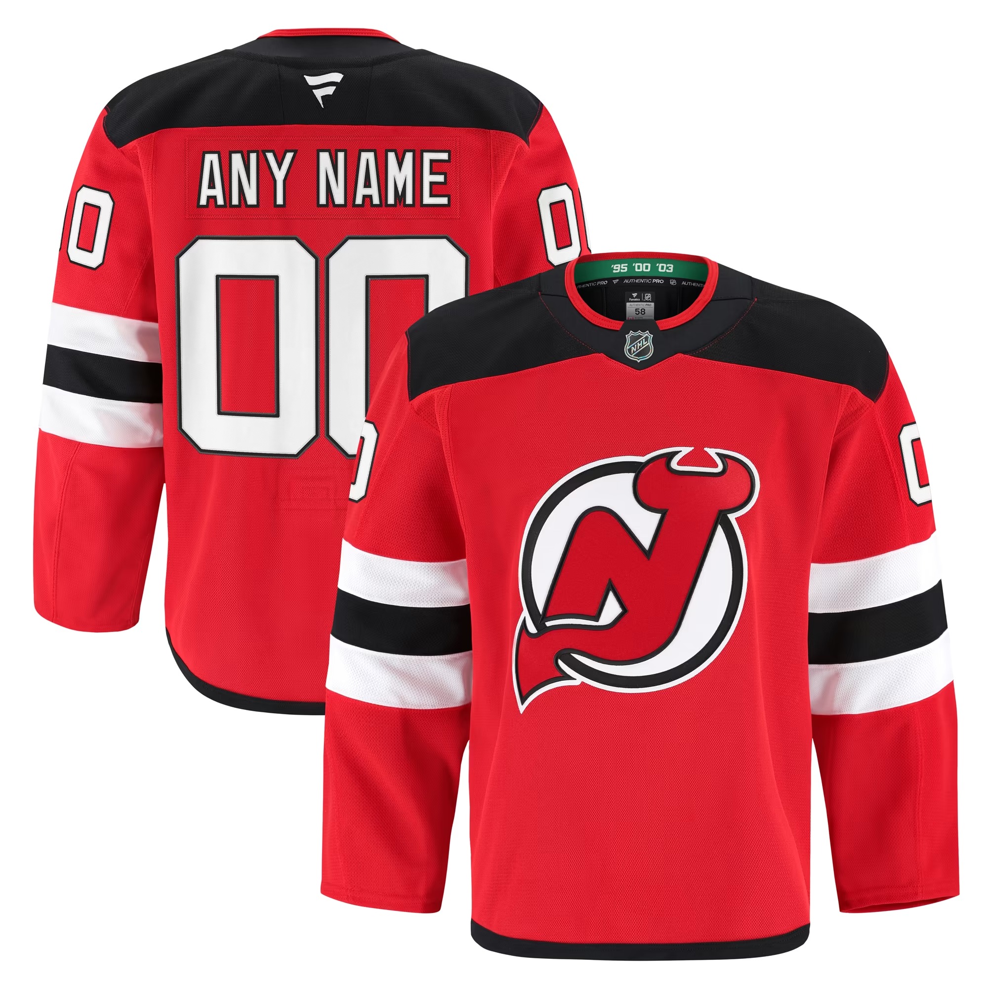 Hunk Wear - New Jersey Devils Fanatics Home Authentic Pro Custom Jersey - Red